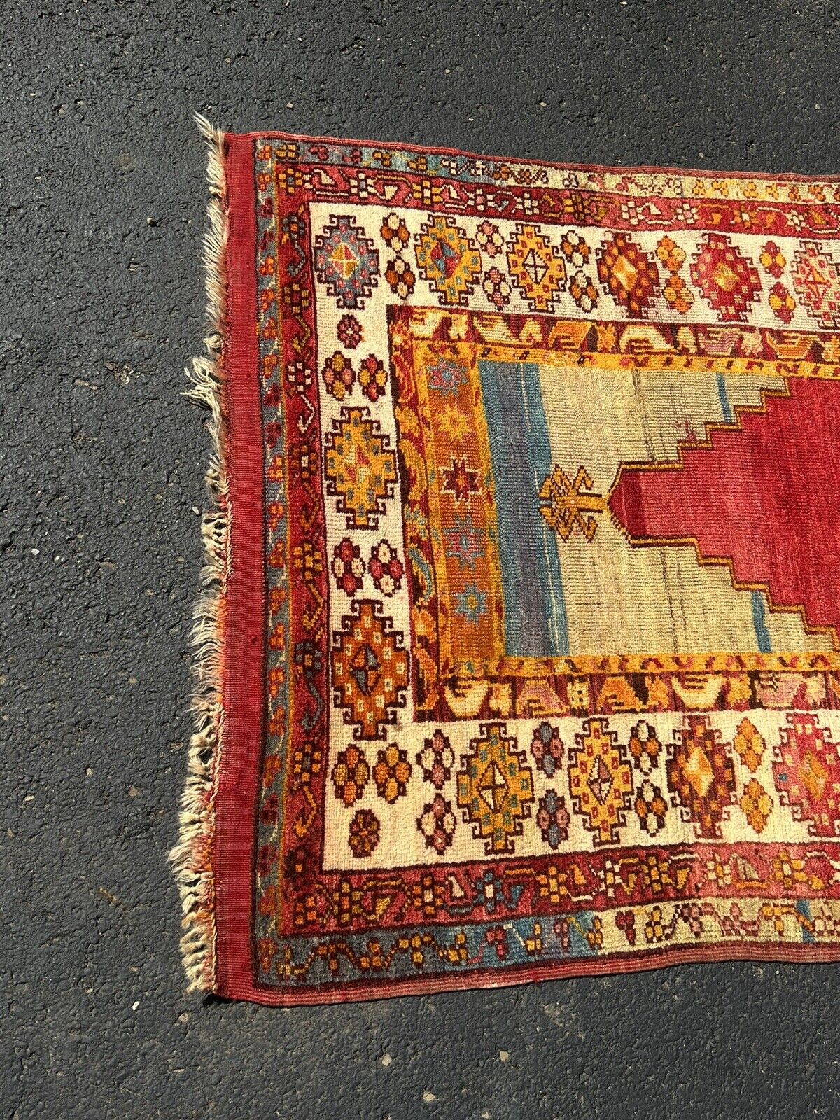 1900s Antique Turkish Konya Village Prayer Rug 60"x42