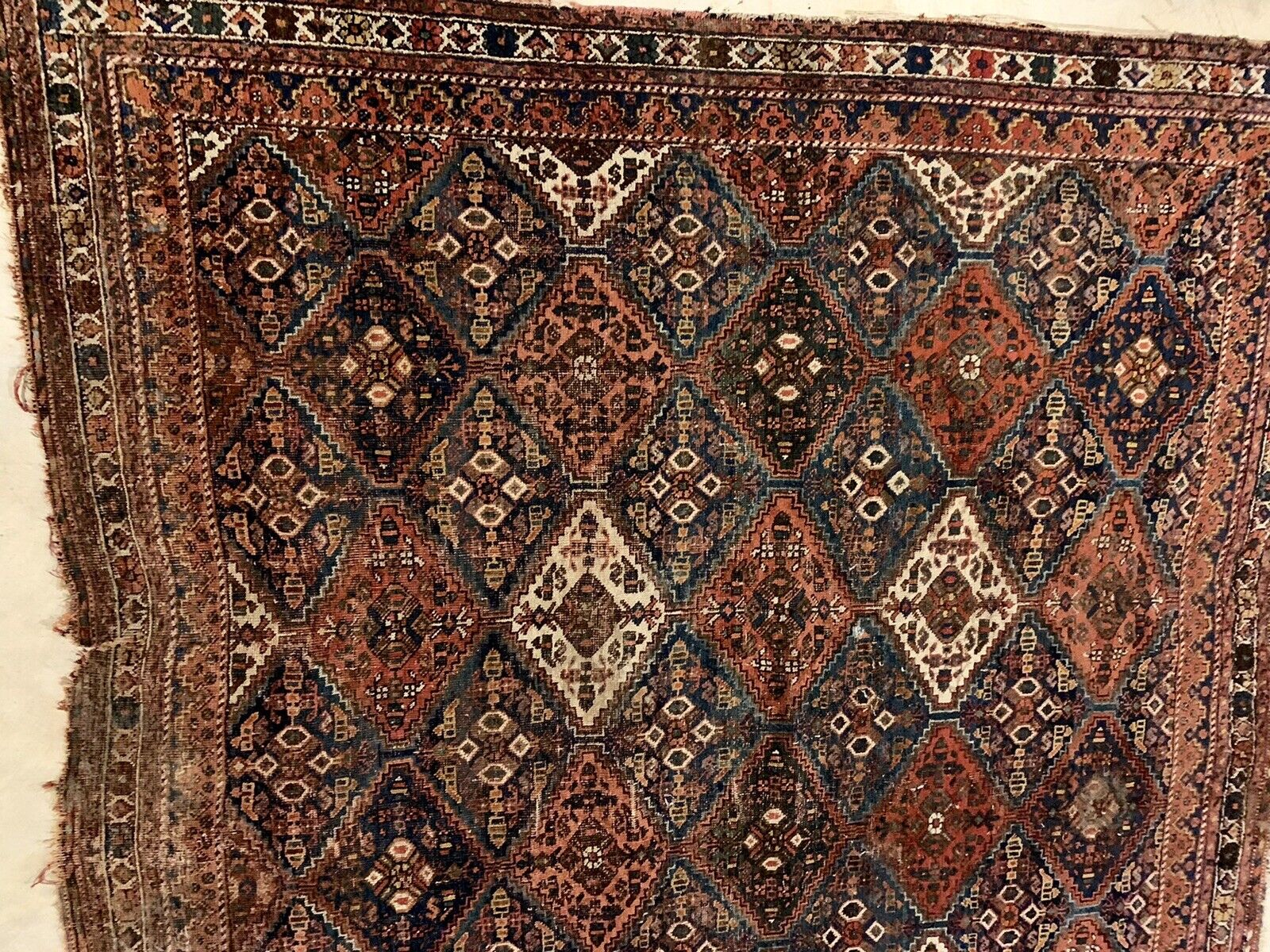 Early 1900's Antique Kazak Caucasian Rug 58x51