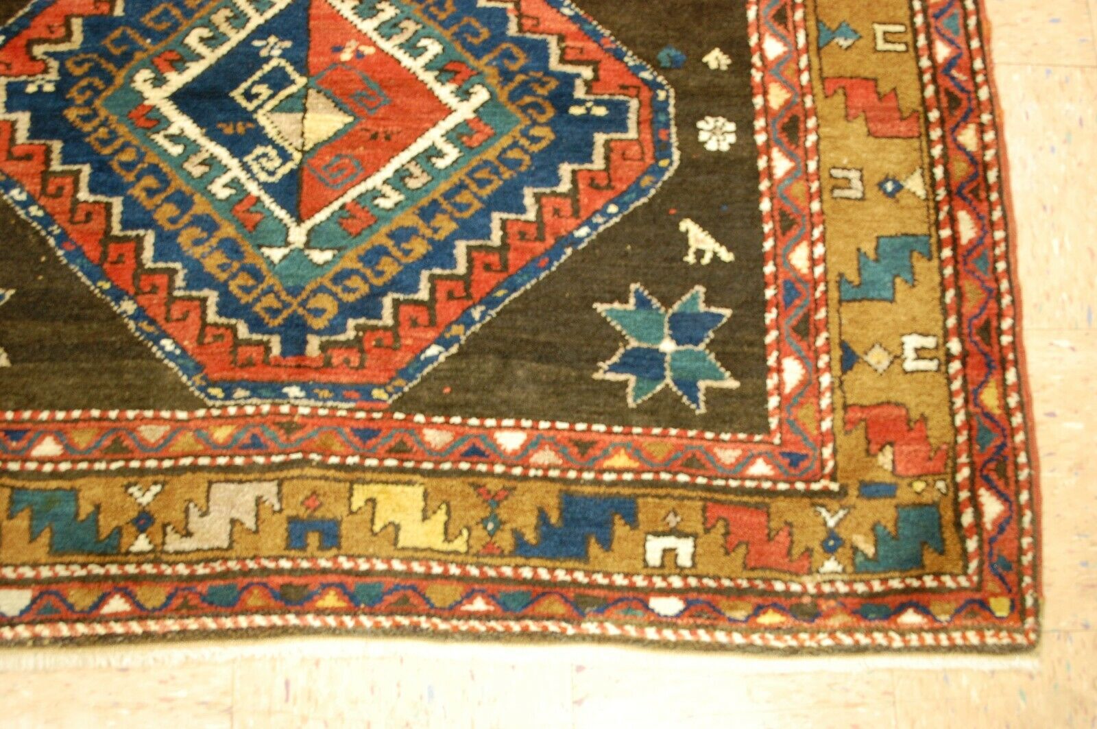 Antique Caucasian Shirvan Rug, 4'8" x 6'7