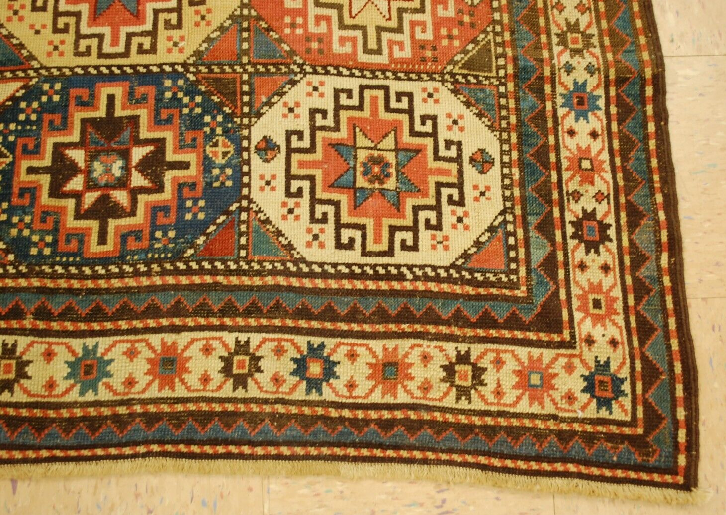 Antique Caucasian Shirvan Kazak Rug 3'5" x 8