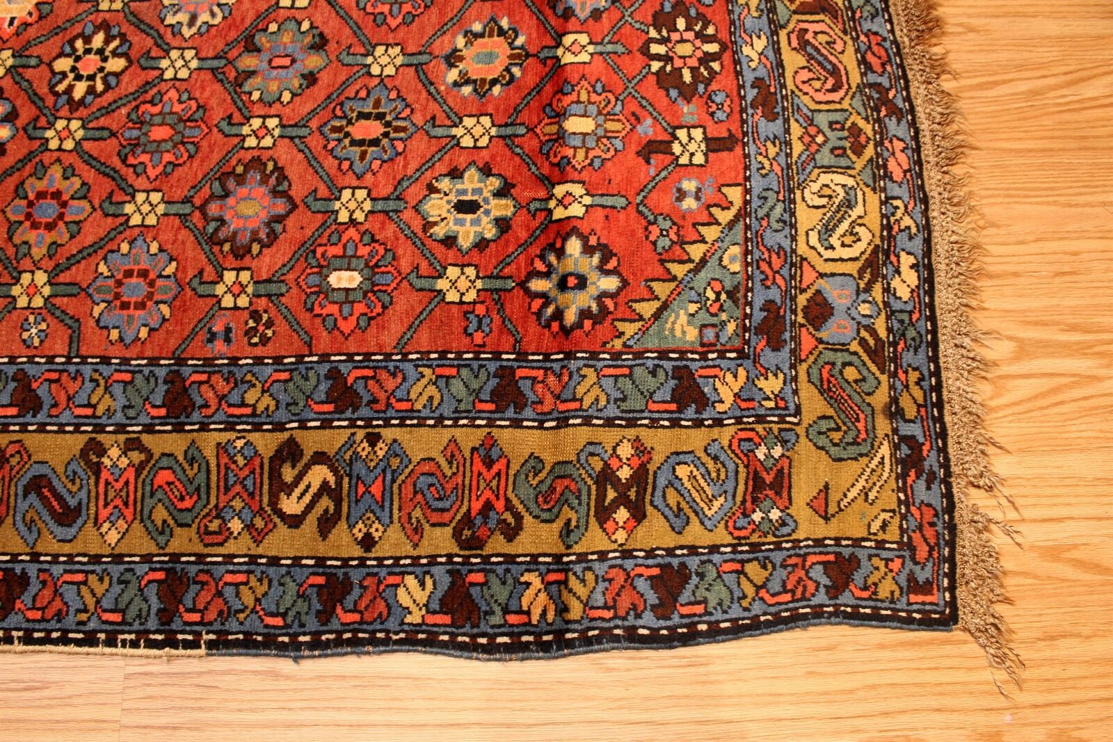 Vintage Early 1900s Karabakh Wool Rug 5' x 8