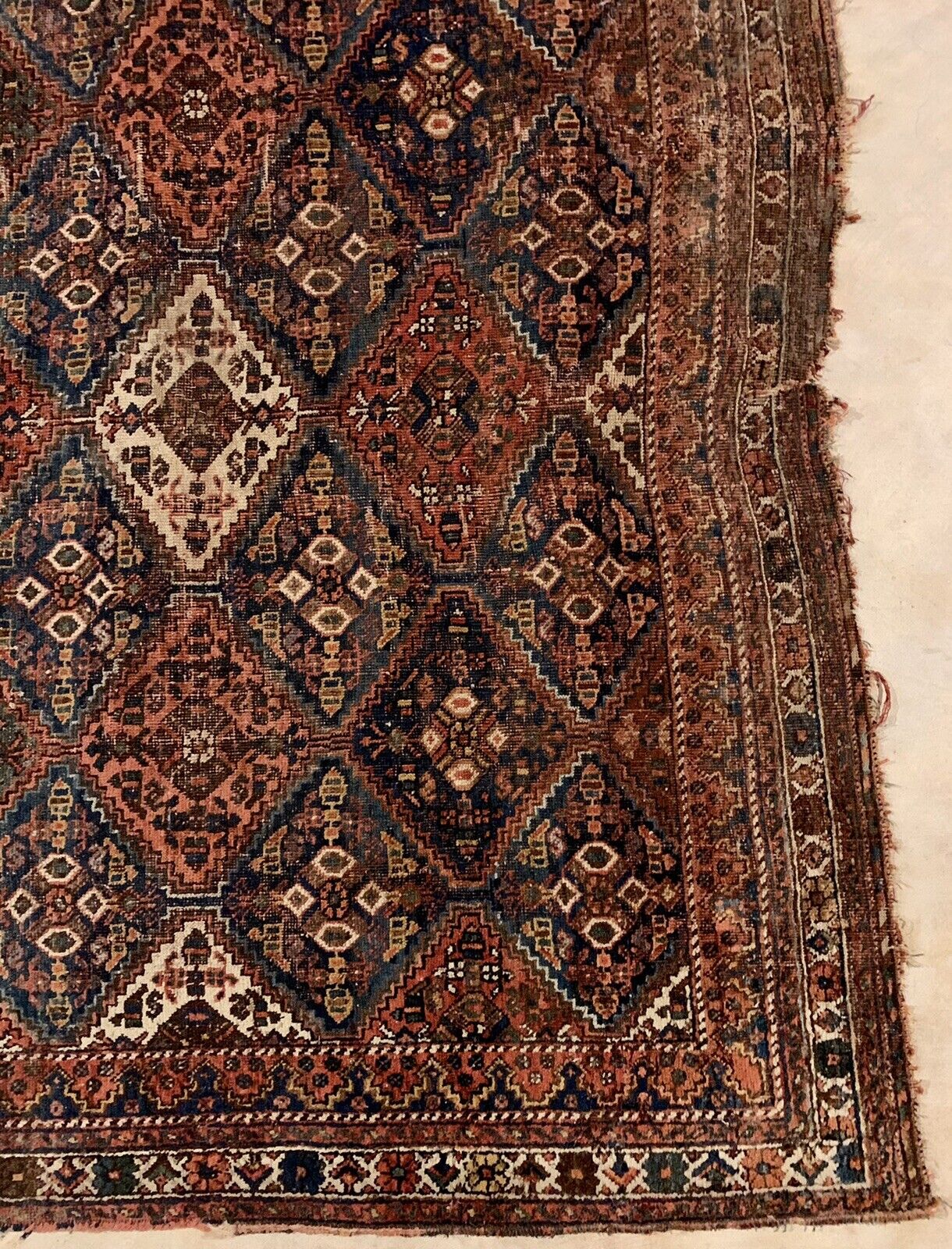 Early 1900's Antique Kazak Caucasian Rug 58x51