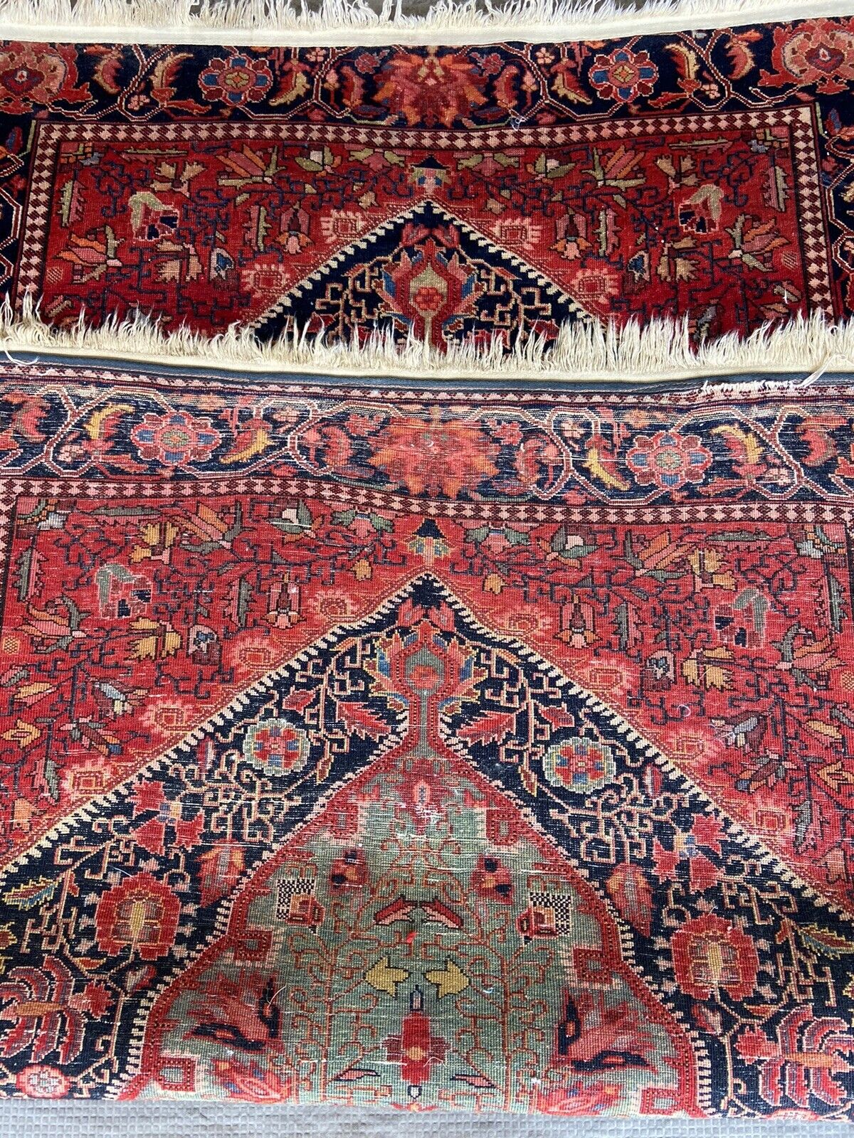 Antique Handmade Persian Wool Rug, 5.3x3.7FT