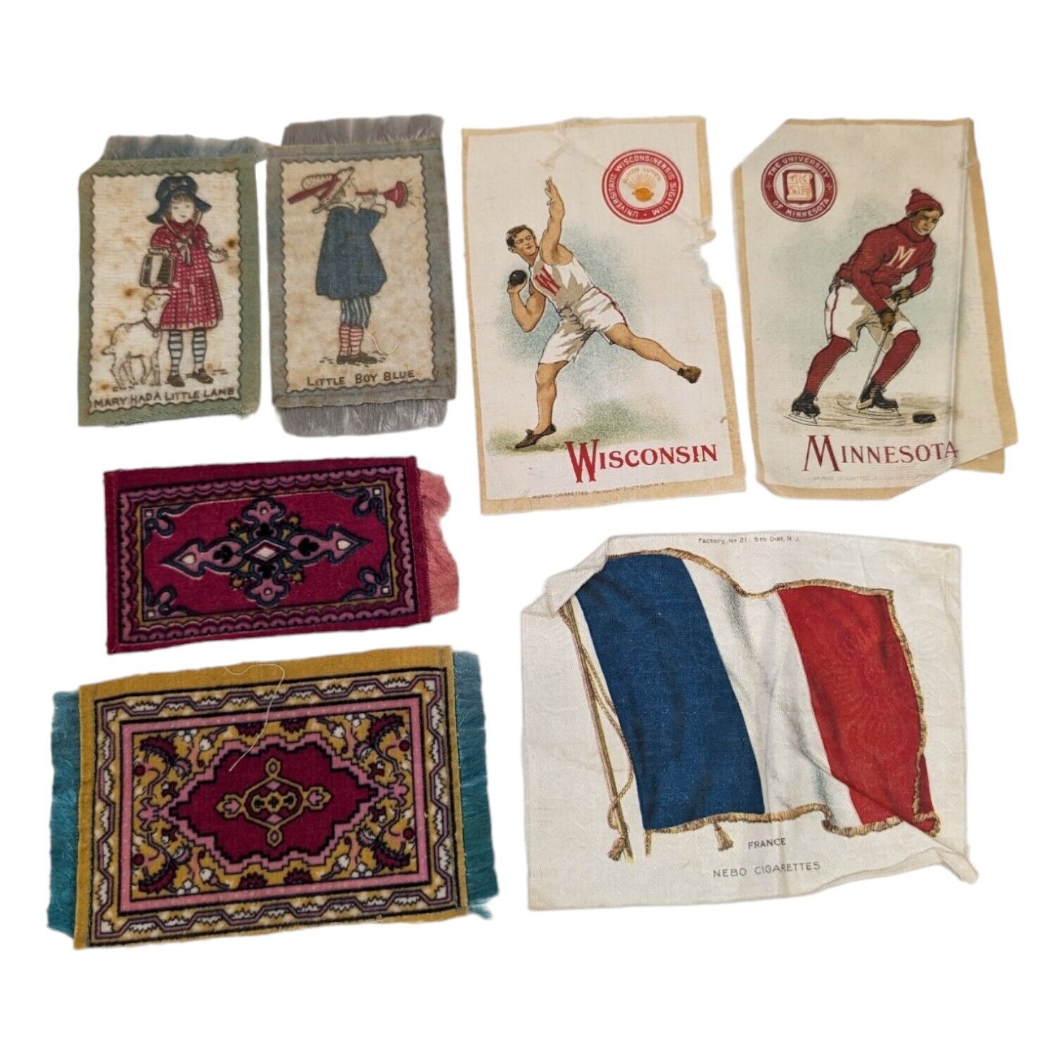 Antique Tobacco Silk Cards: Wisconsin Minnesota Sports