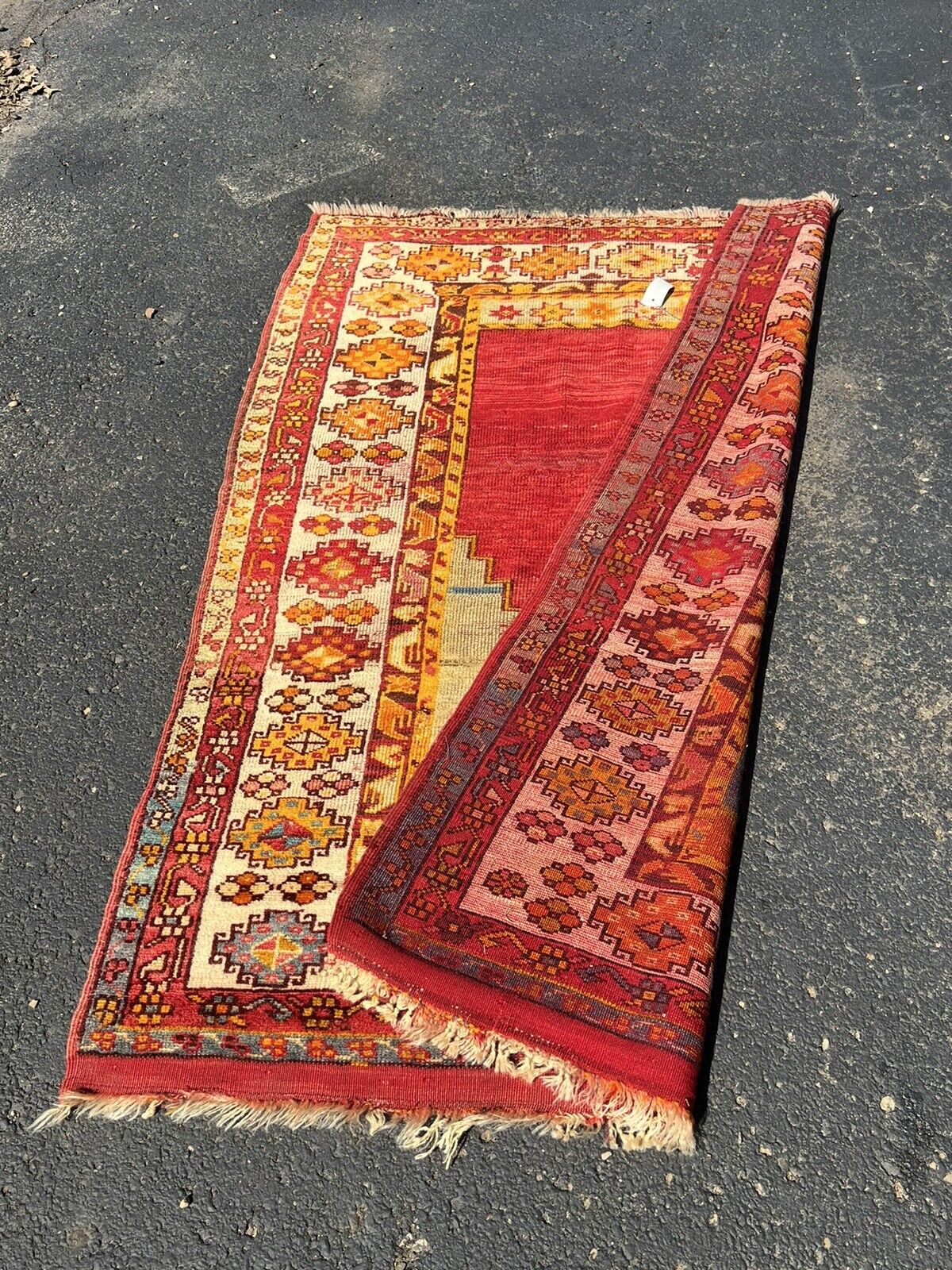 1900s Antique Turkish Konya Village Prayer Rug 60"x42