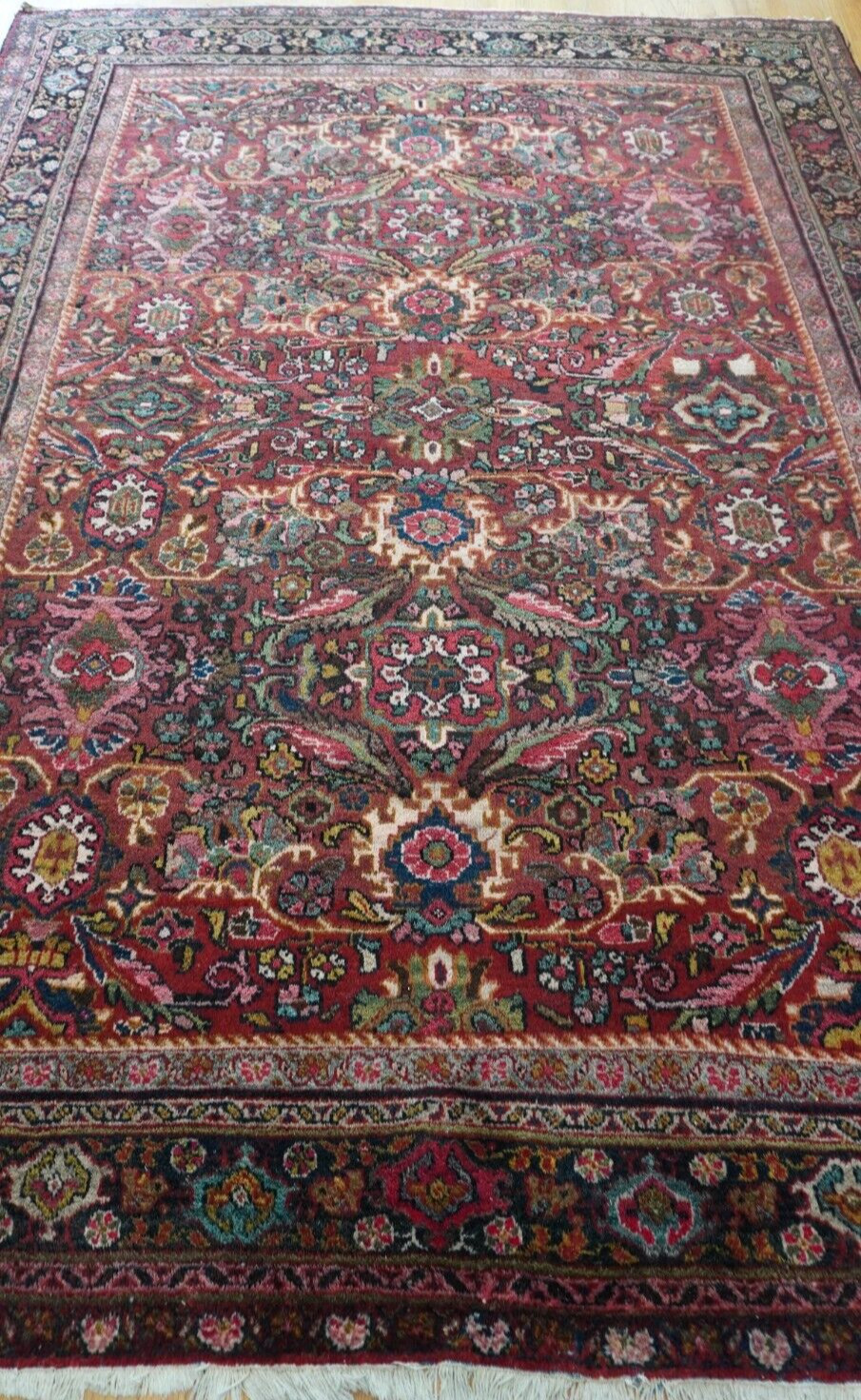 1900s Hand-Knotted Sultanabadd Oriental Rug 8'9"x11'5
