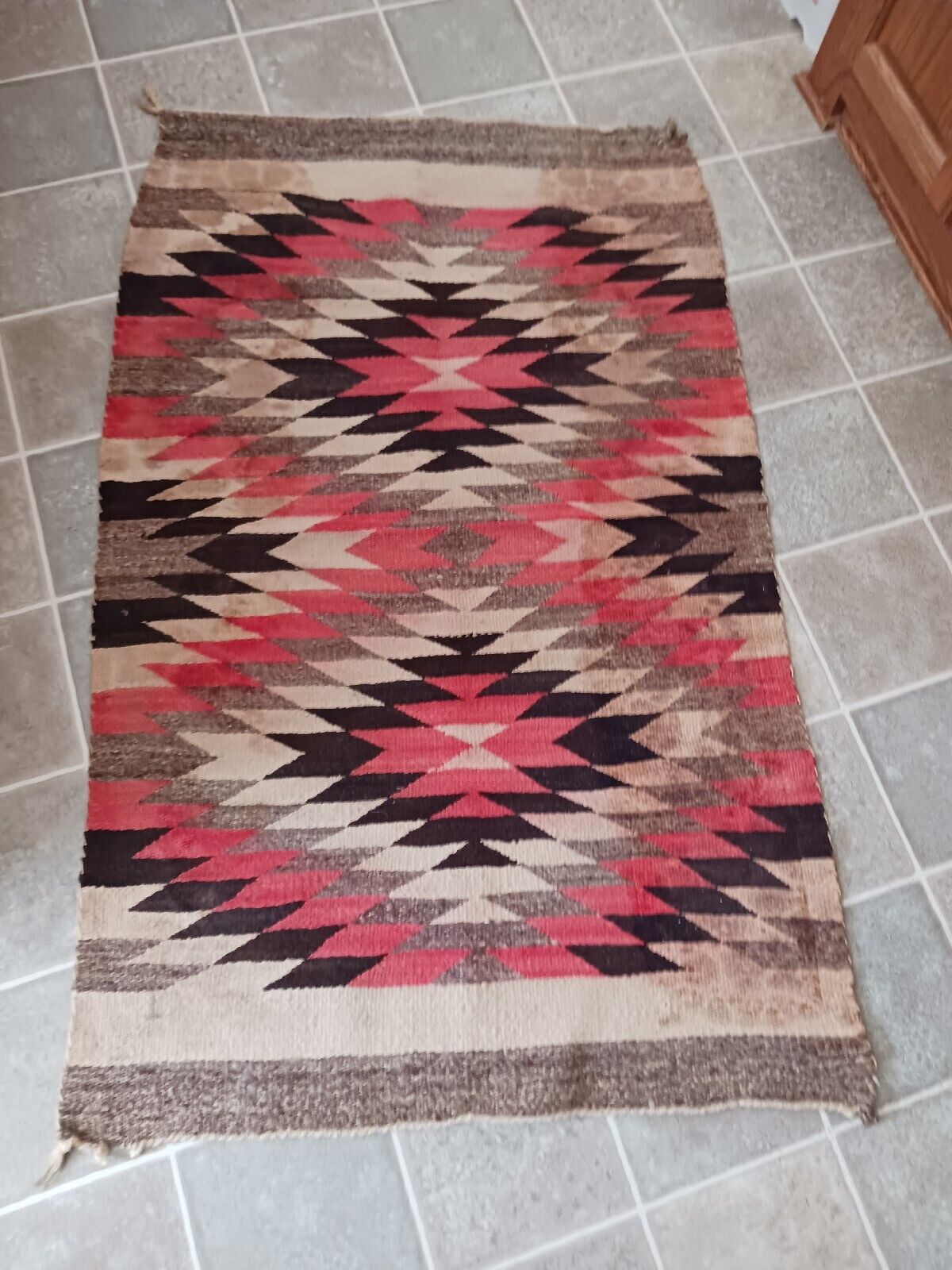 Vintage 1800s Navajo Woven Rug