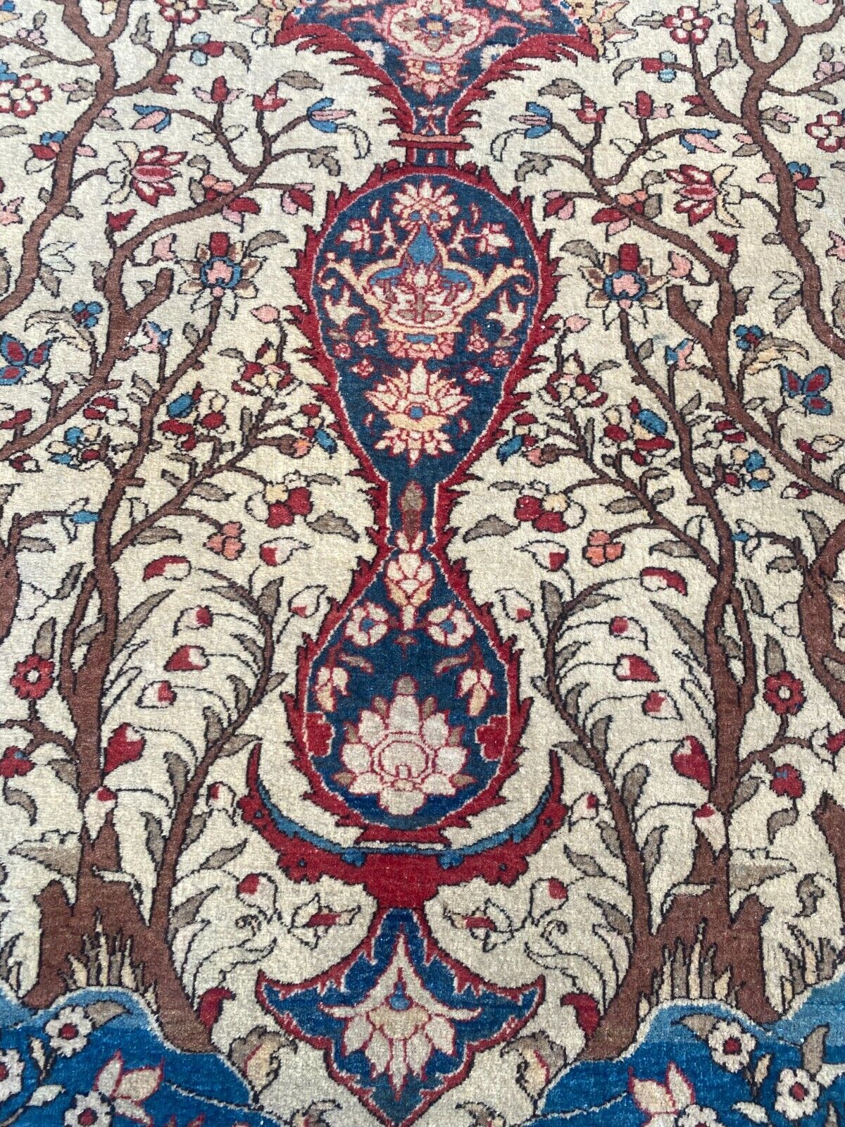 1900s Colorful Tree of Life Antique Rug