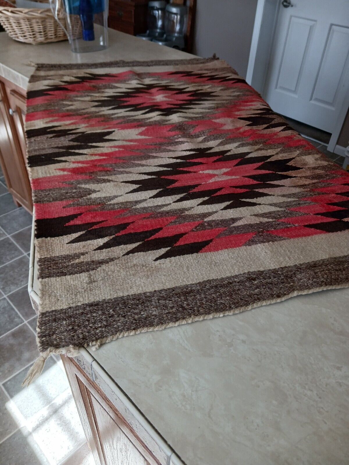Vintage 1800s Navajo Woven Rug