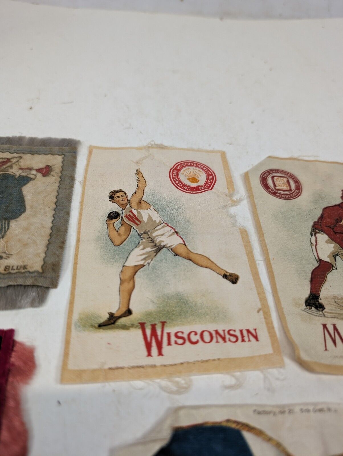 Antique Tobacco Silk Cards: Wisconsin Minnesota Sports