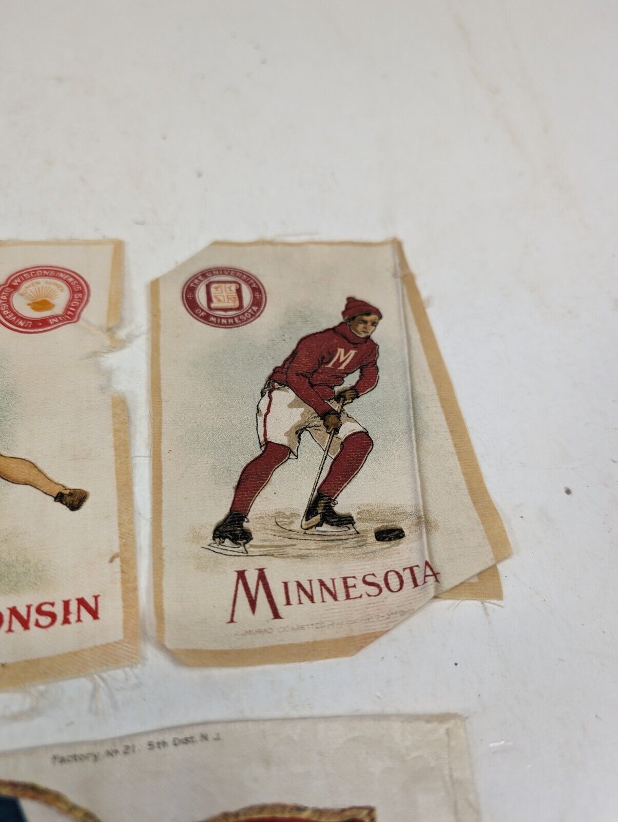 Antique Tobacco Silk Cards: Wisconsin Minnesota Sports