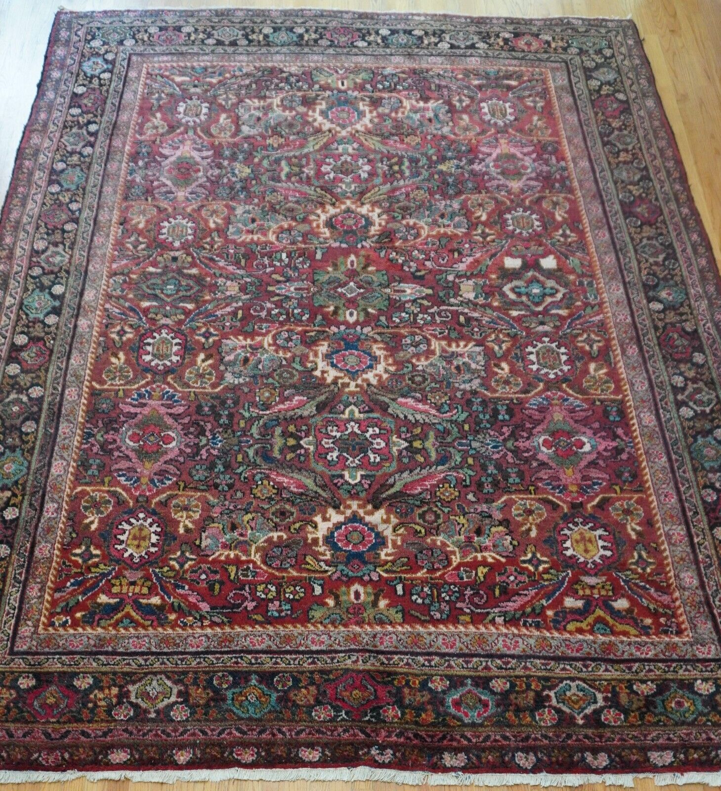 1900s Hand-Knotted Sultanabadd Oriental Rug 8'9"x11'5