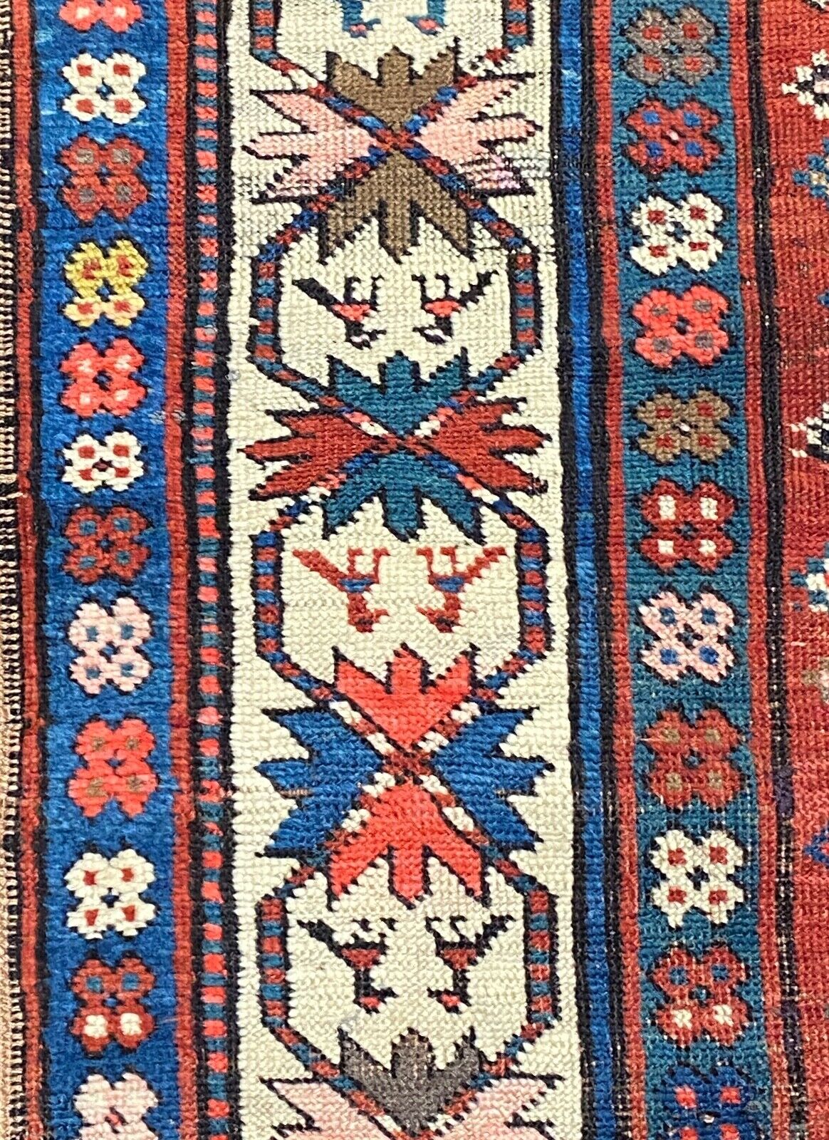 19th Century Hand-Knotted Caucasian Kazak Rug