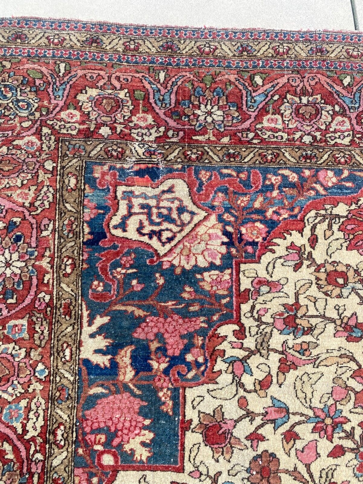 1900s Colorful Tree of Life Antique Rug