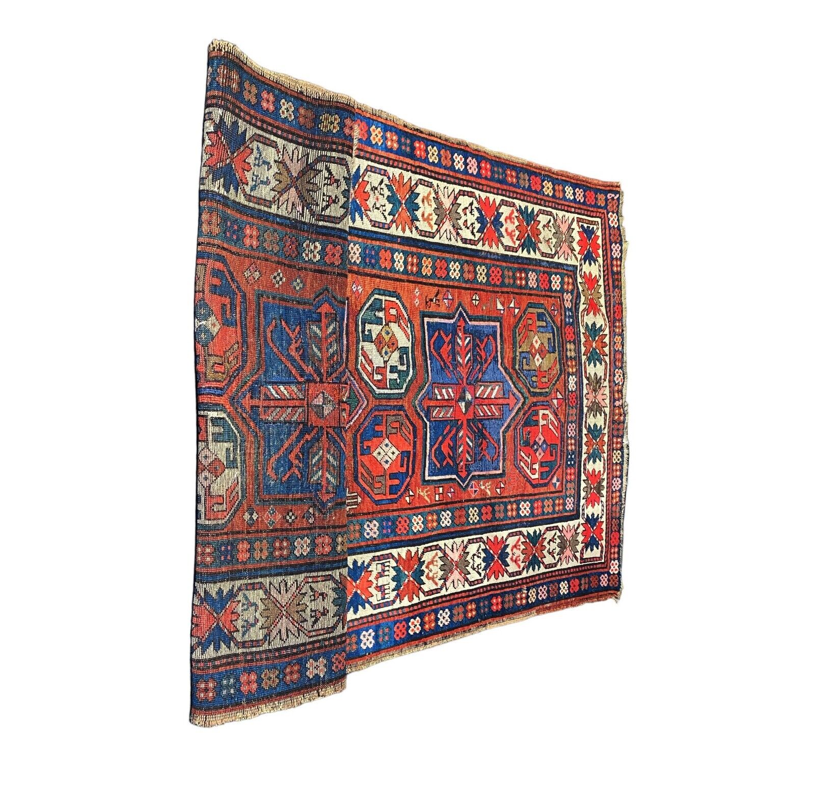 19th Century Hand-Knotted Caucasian Kazak Rug