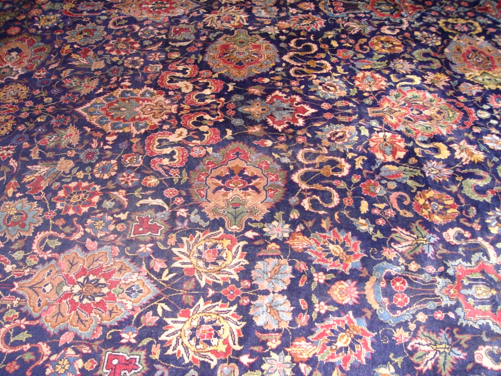 Antique Turkish Hand-Knotted Wool Rug, 13.5"x17.5