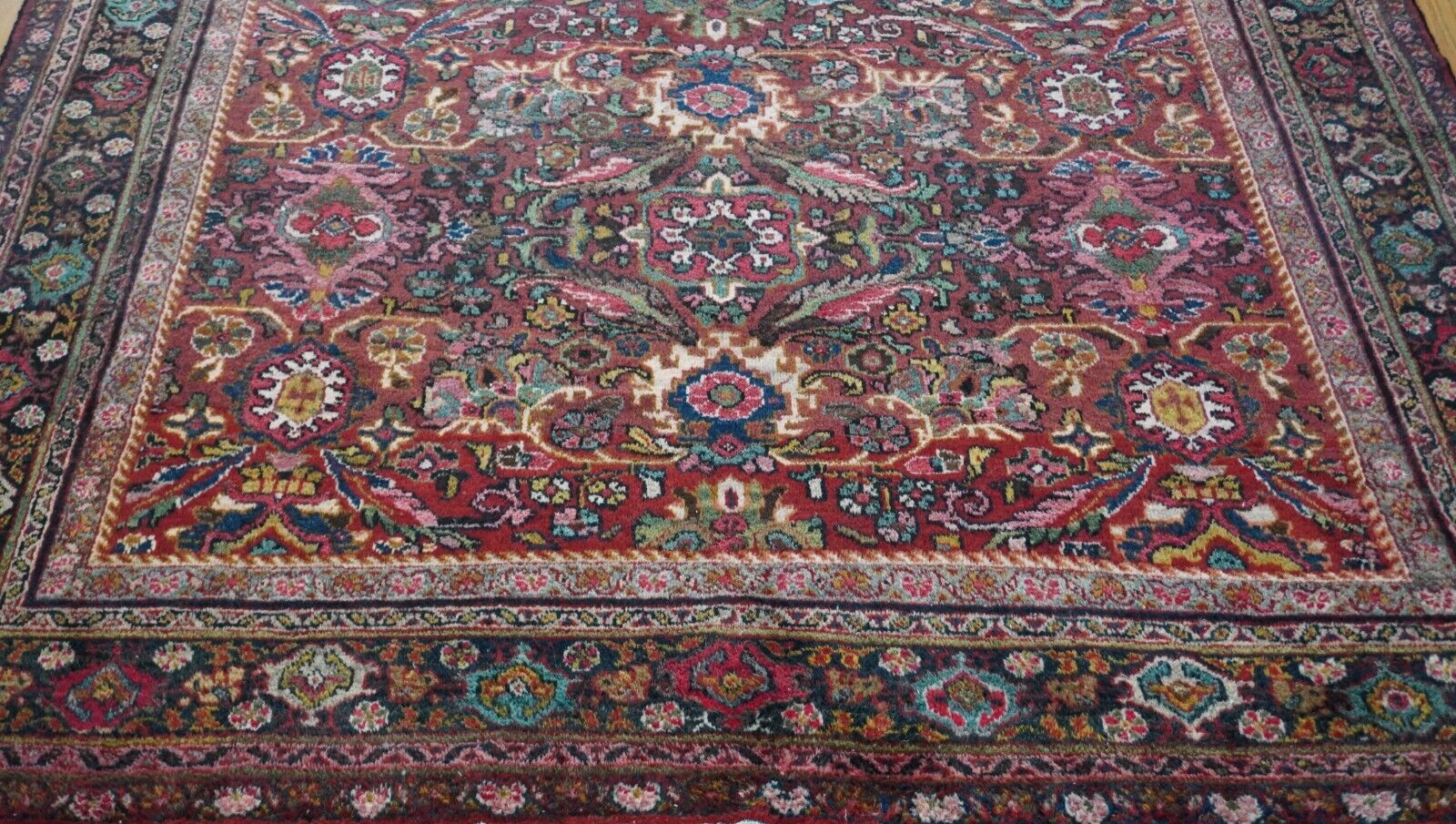 1900s Hand-Knotted Sultanabadd Oriental Rug 8'9"x11'5