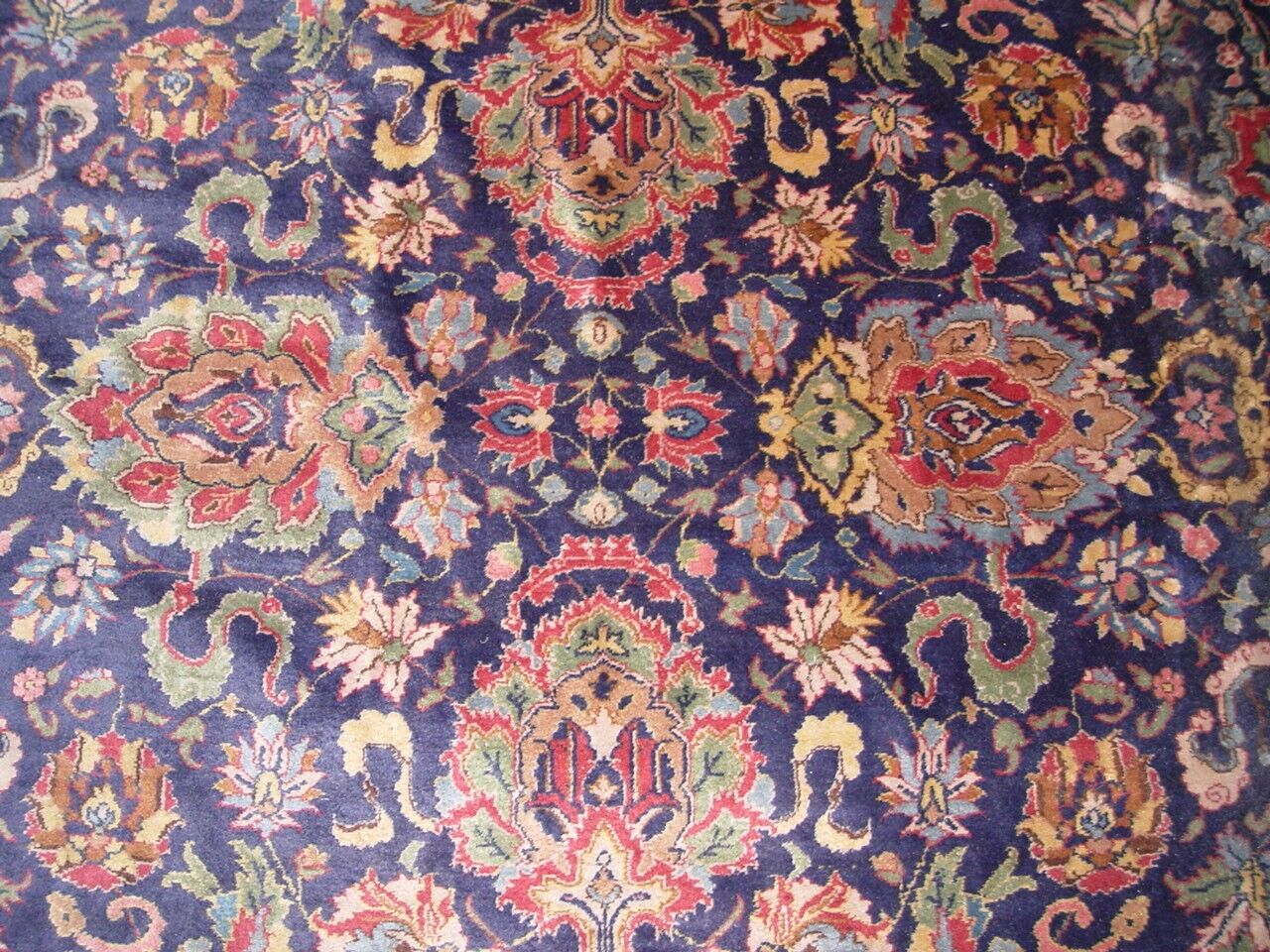 Antique Turkish Hand-Knotted Wool Rug, 13.5"x17.5