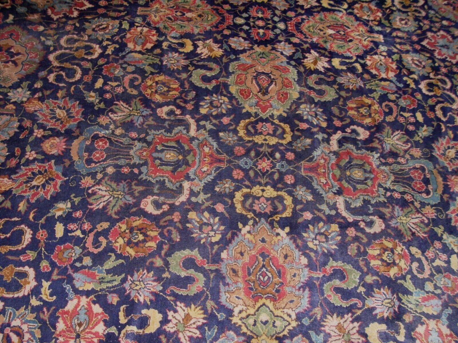 Antique Turkish Hand-Knotted Wool Rug, 13.5"x17.5