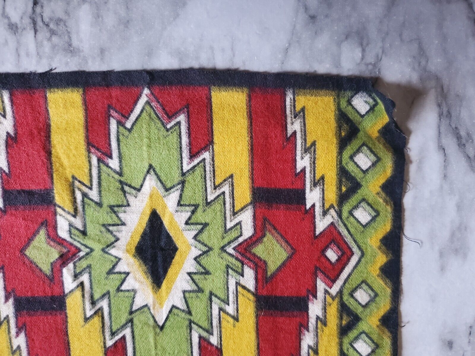 Antique 1900s Tobacco Felt Mini Rug 9"x6