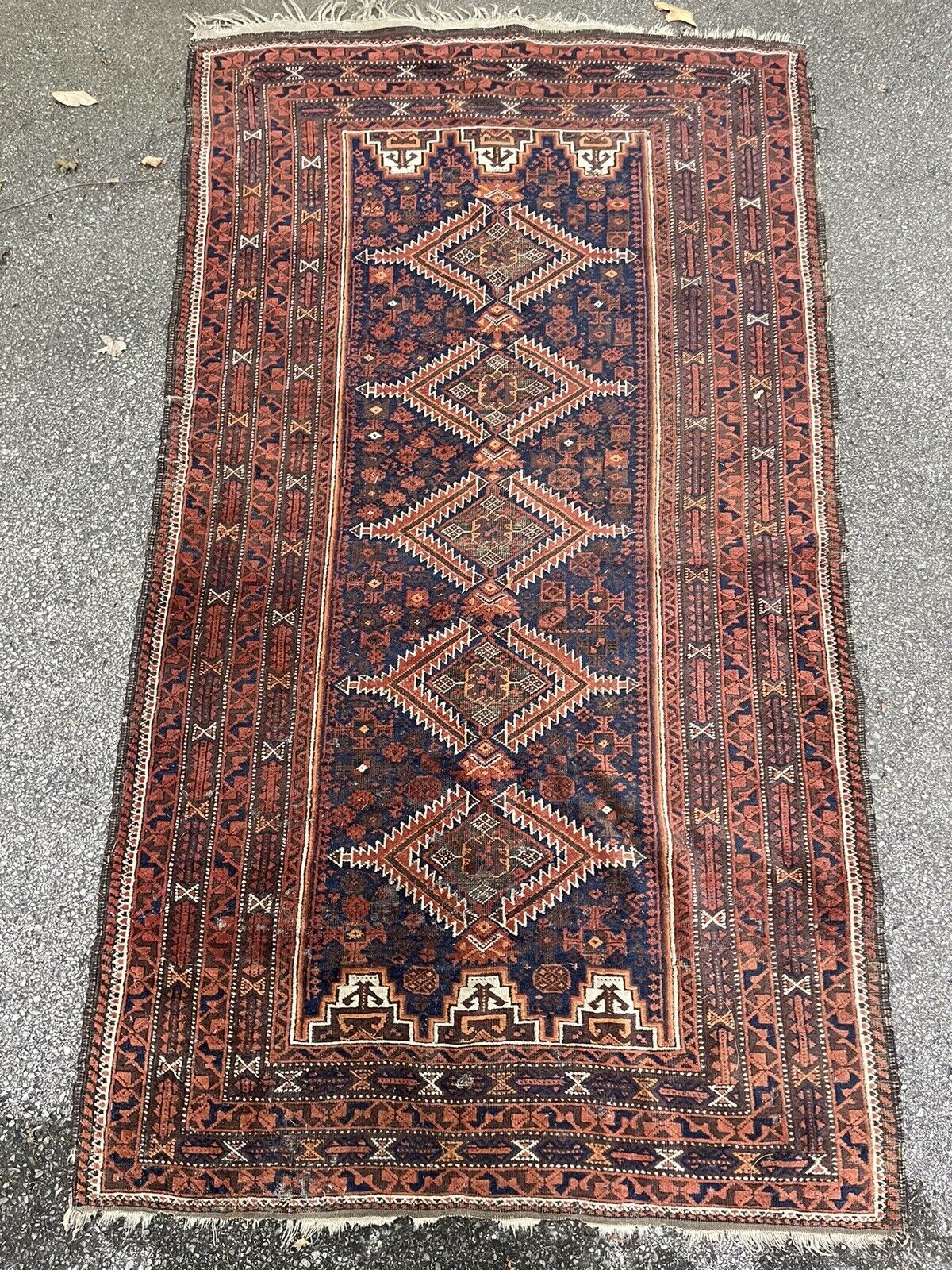 Vintage 1900s Belouch Tribal Rug - 42”x78”