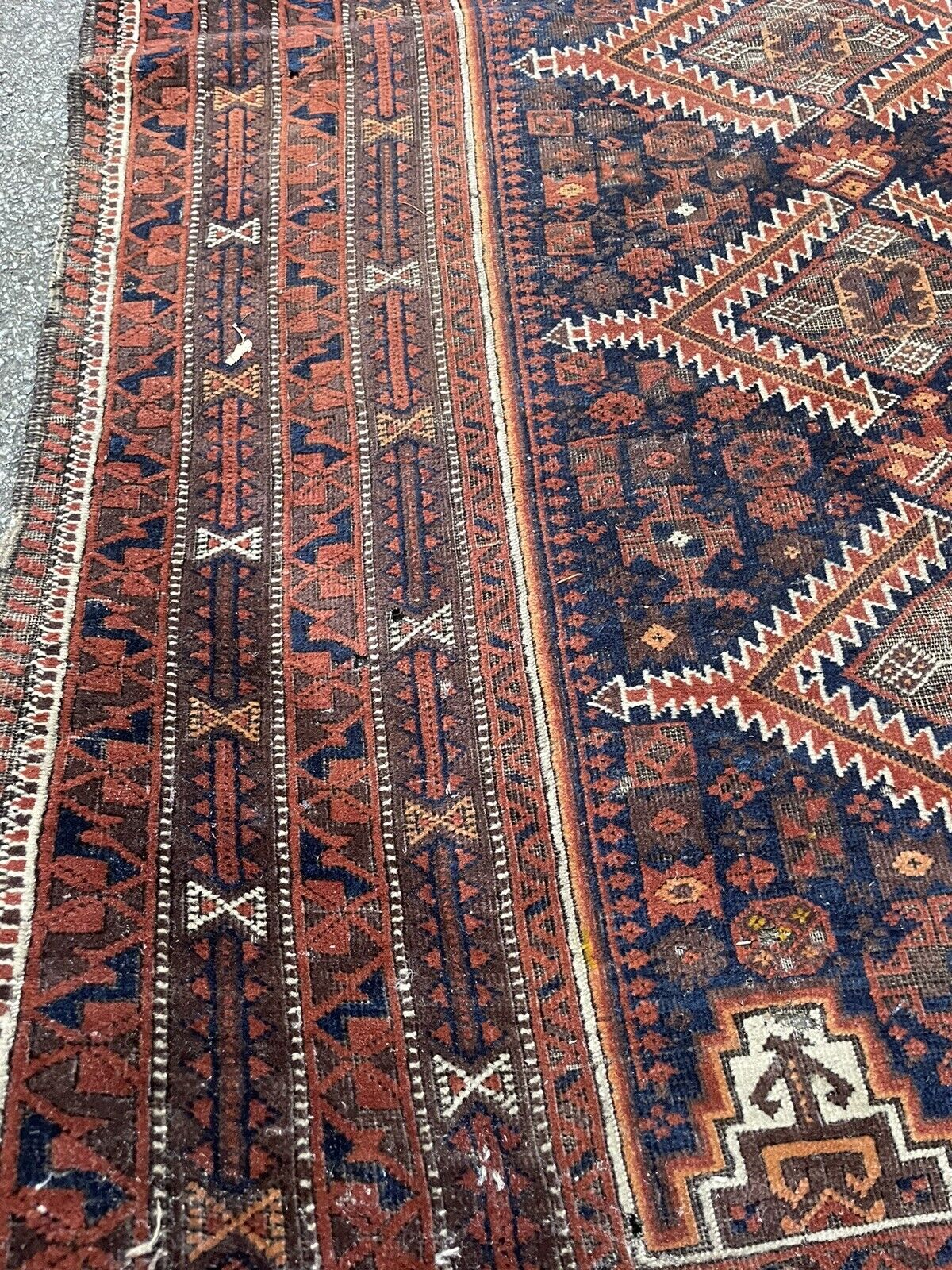 Vintage 1900s Belouch Tribal Rug - 42”x78”