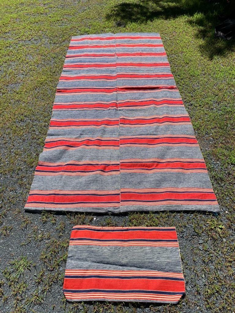 Antique Norwegian Handwoven Coverlet Tapestry, 1800s