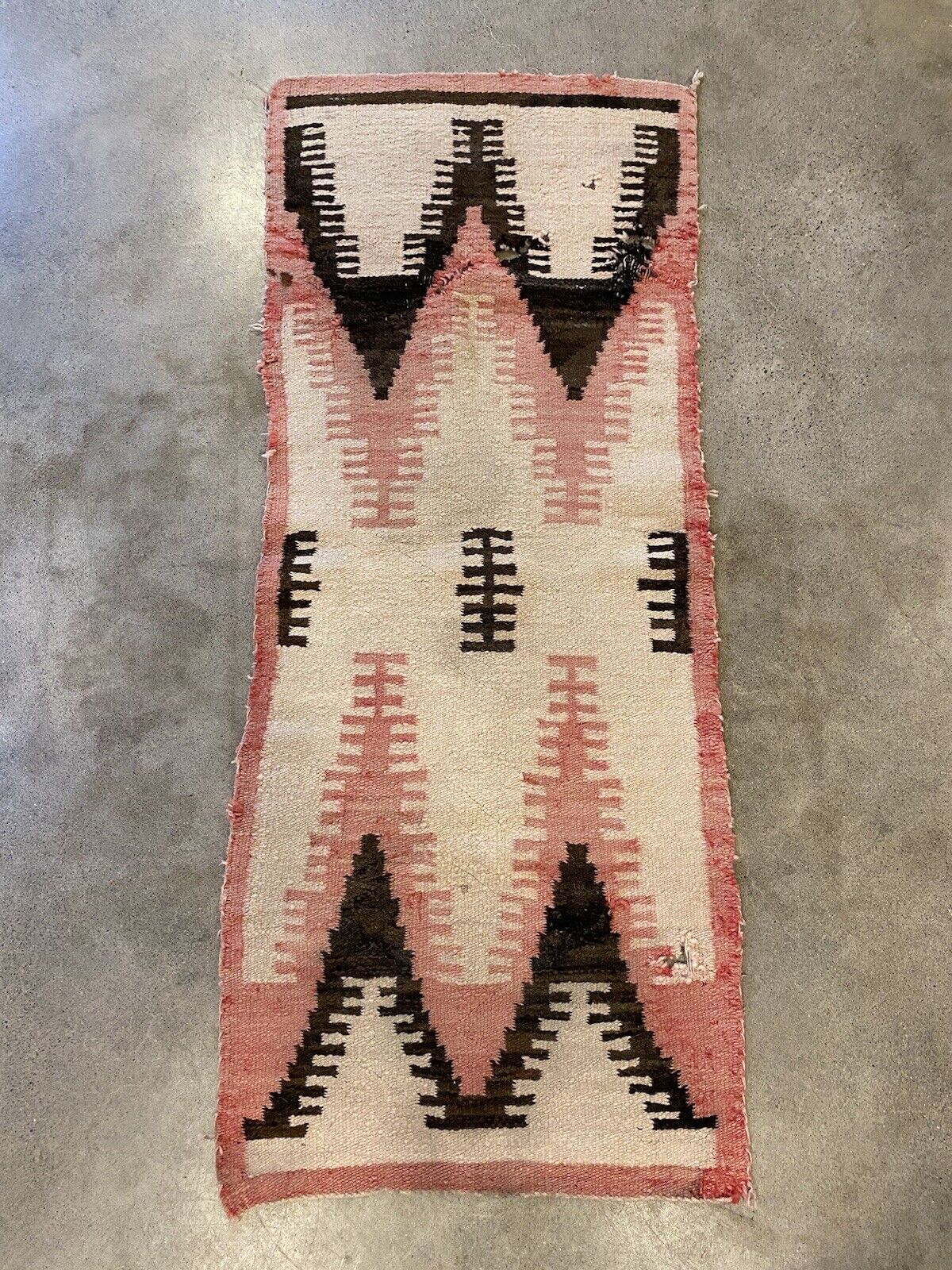 Navajo Area Rug 1800s-1900s 56"x23" Weaving