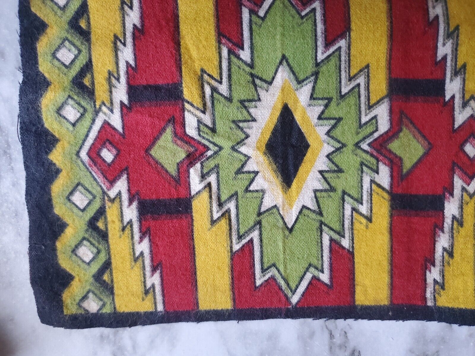 Antique 1900s Tobacco Felt Mini Rug 9"x6