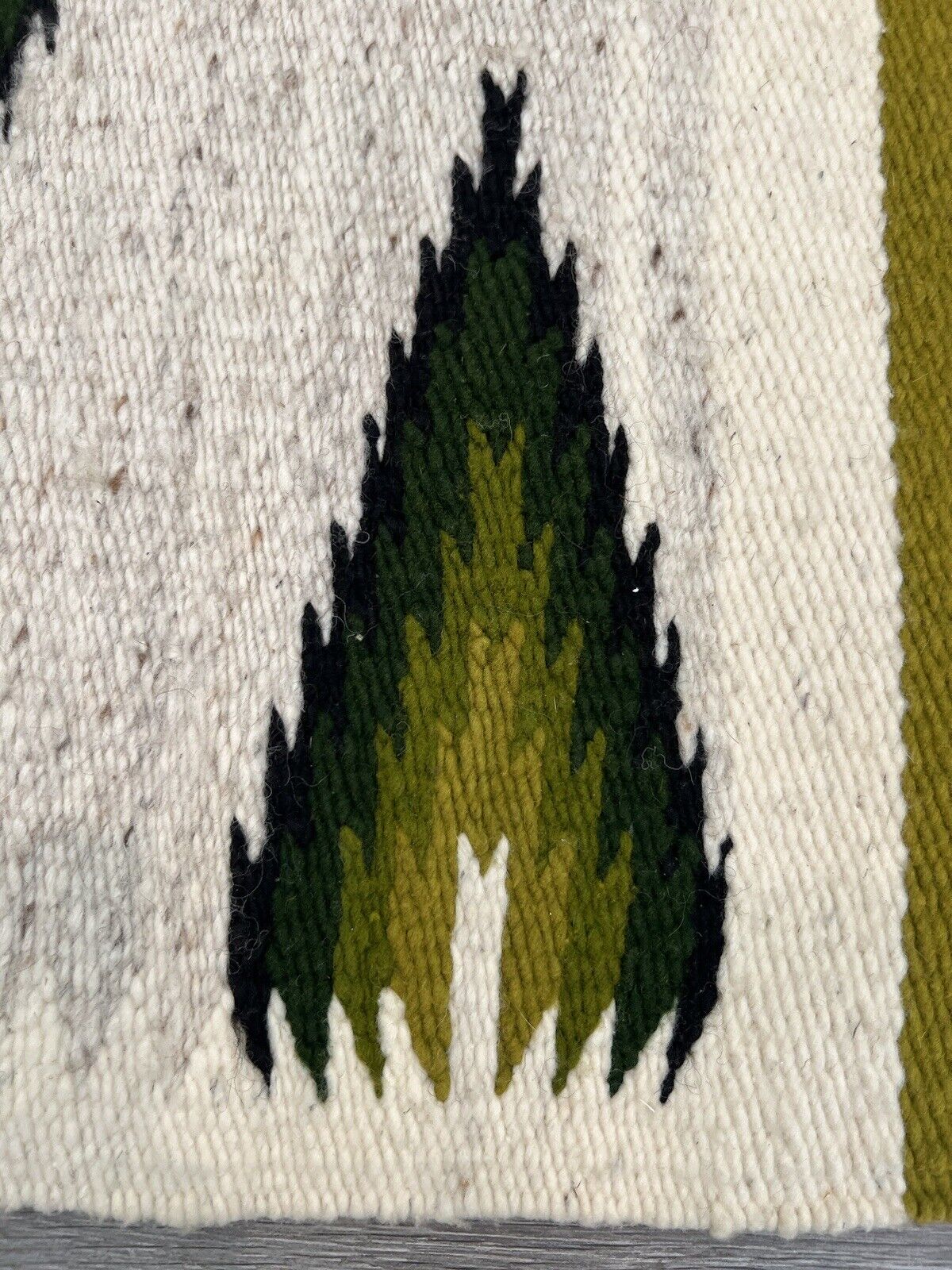 Vintage 1900s Handmade Wool Rug, Unique Design
