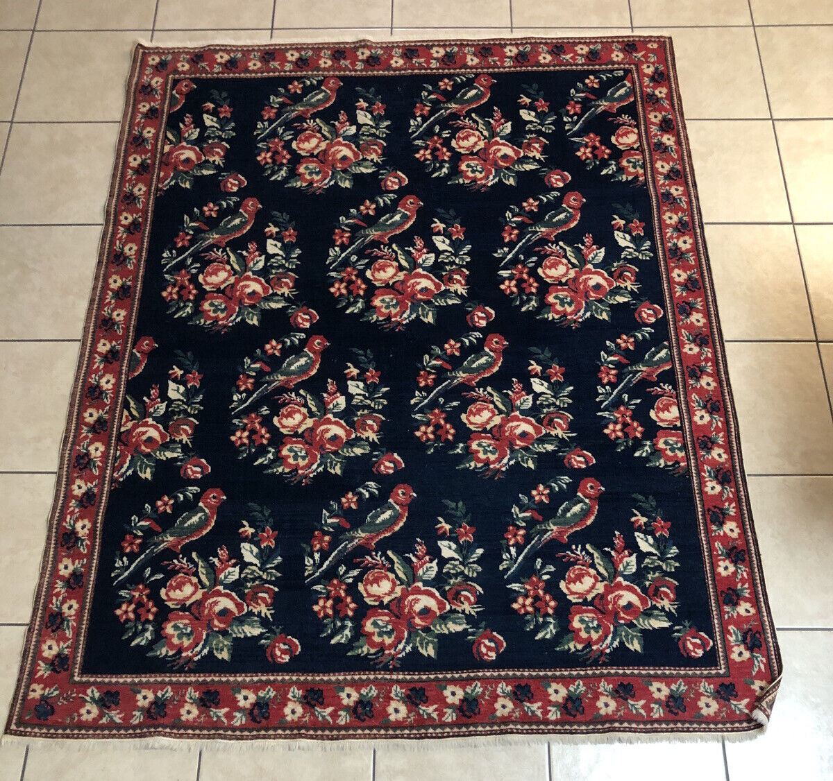 Armenian Karabagh Pictorial Antique Caucasian Rug