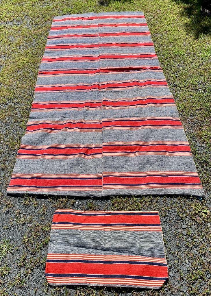 Antique Norwegian Handwoven Coverlet Tapestry, 1800s