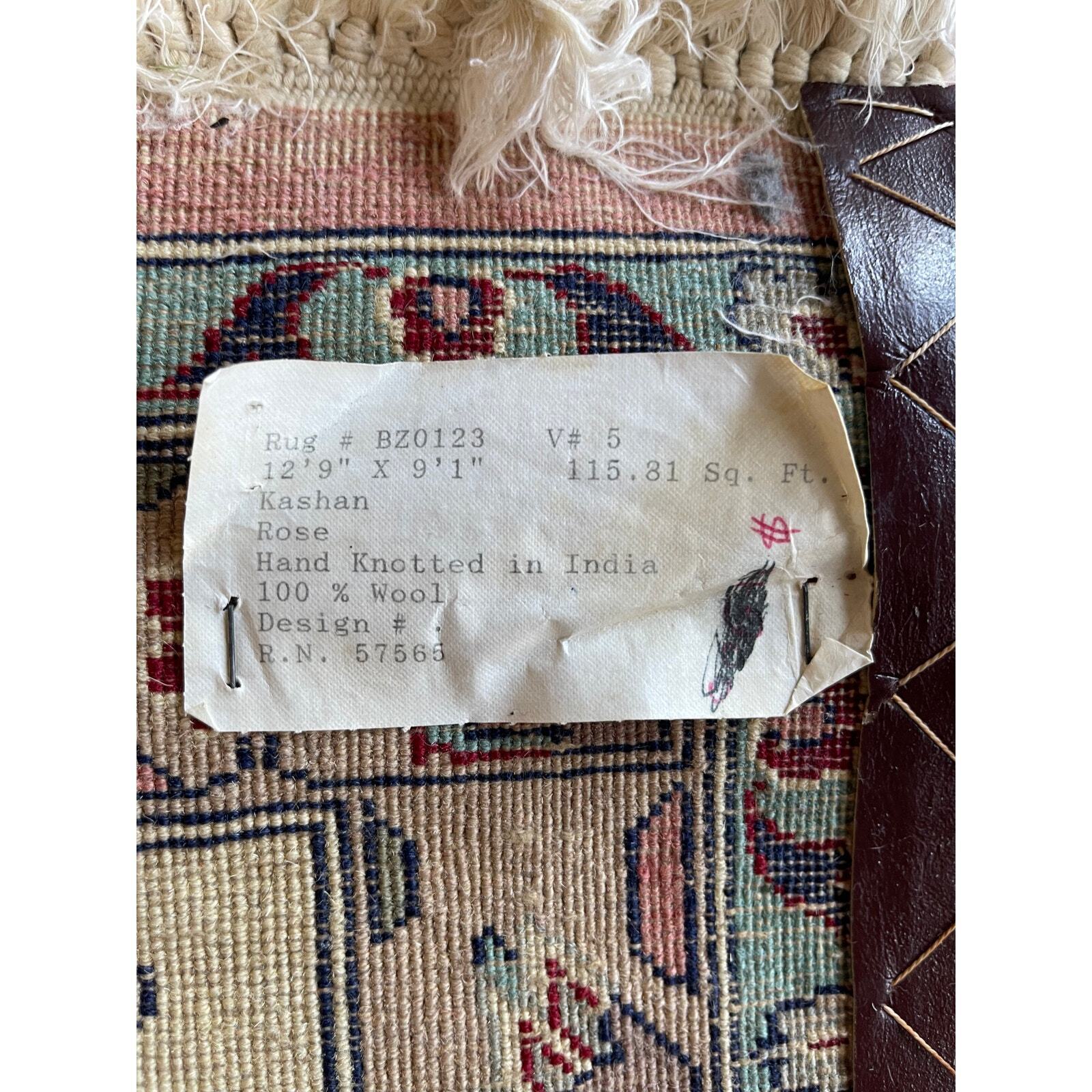 Early 1900s Hand Knotted Wool Rug, 12'9" x 9'1