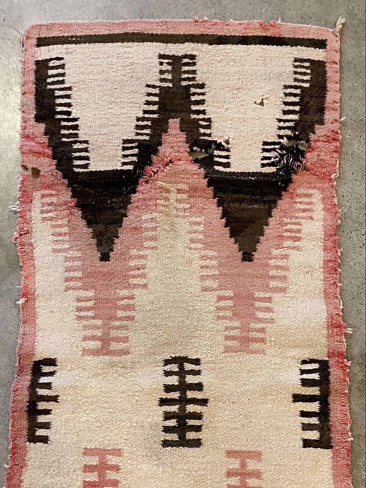 Navajo Area Rug 1800s-1900s 56"x23" Weaving