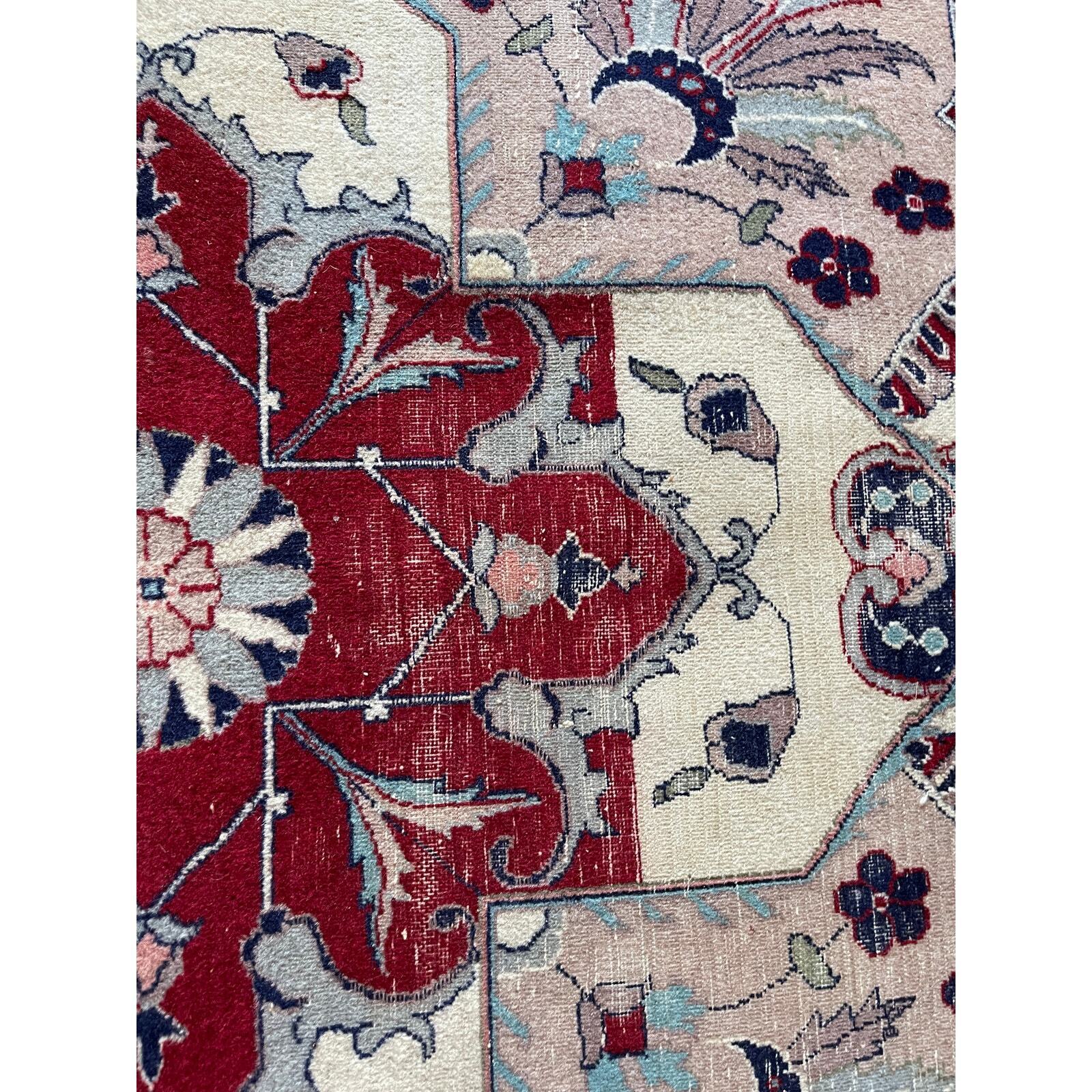 Early 1900s Hand Knotted Wool Rug, 12'9" x 9'1