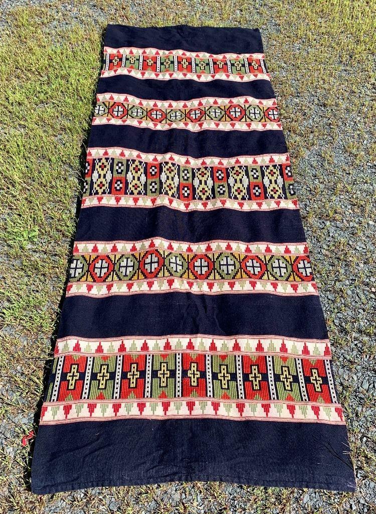 Antique Norwegian Handwoven Tapestry, 1800s, XL 9'x3
