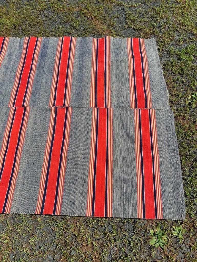 Antique Norwegian Handwoven Coverlet Tapestry, 1800s