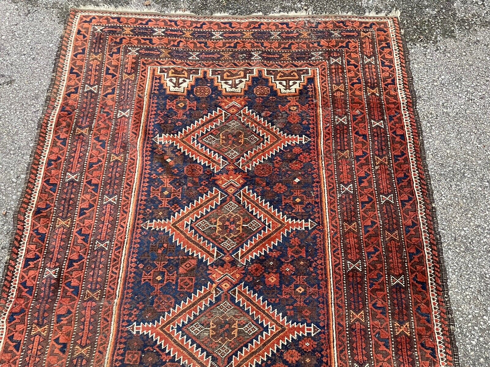Vintage 1900s Belouch Tribal Rug - 42”x78”