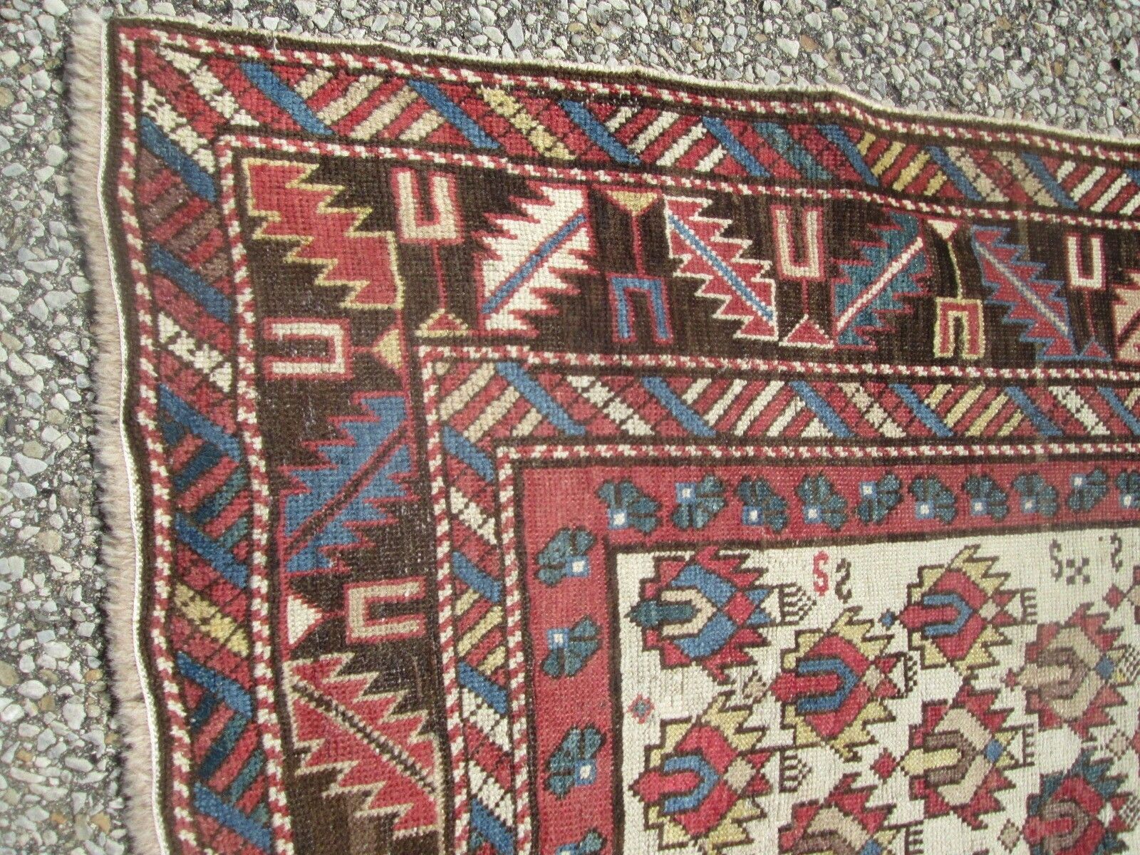 Caucasian Shirvan Prayer Rug, Ivory Field, 1800s