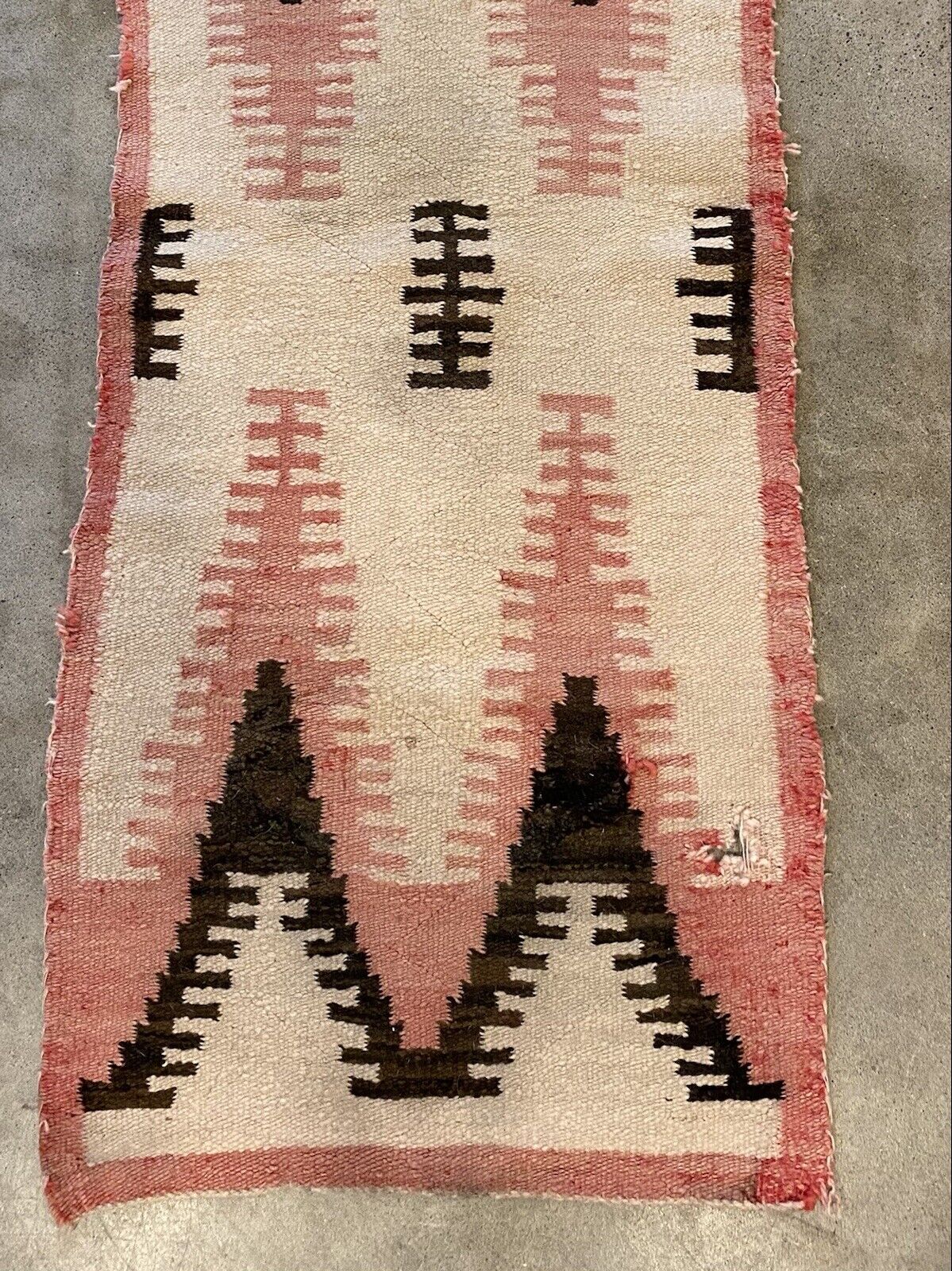 Navajo Area Rug 1800s-1900s 56"x23" Weaving