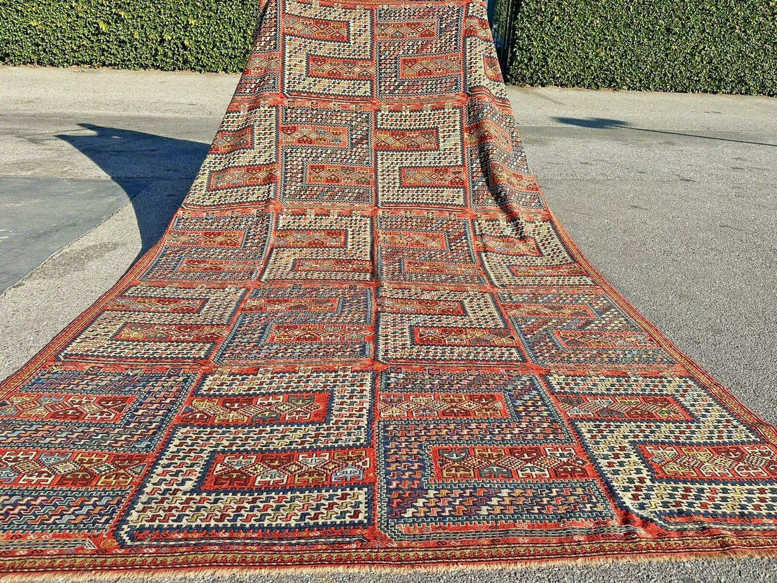 19th Century Caucasian Silleh Soumac Rug - Rare Dragon