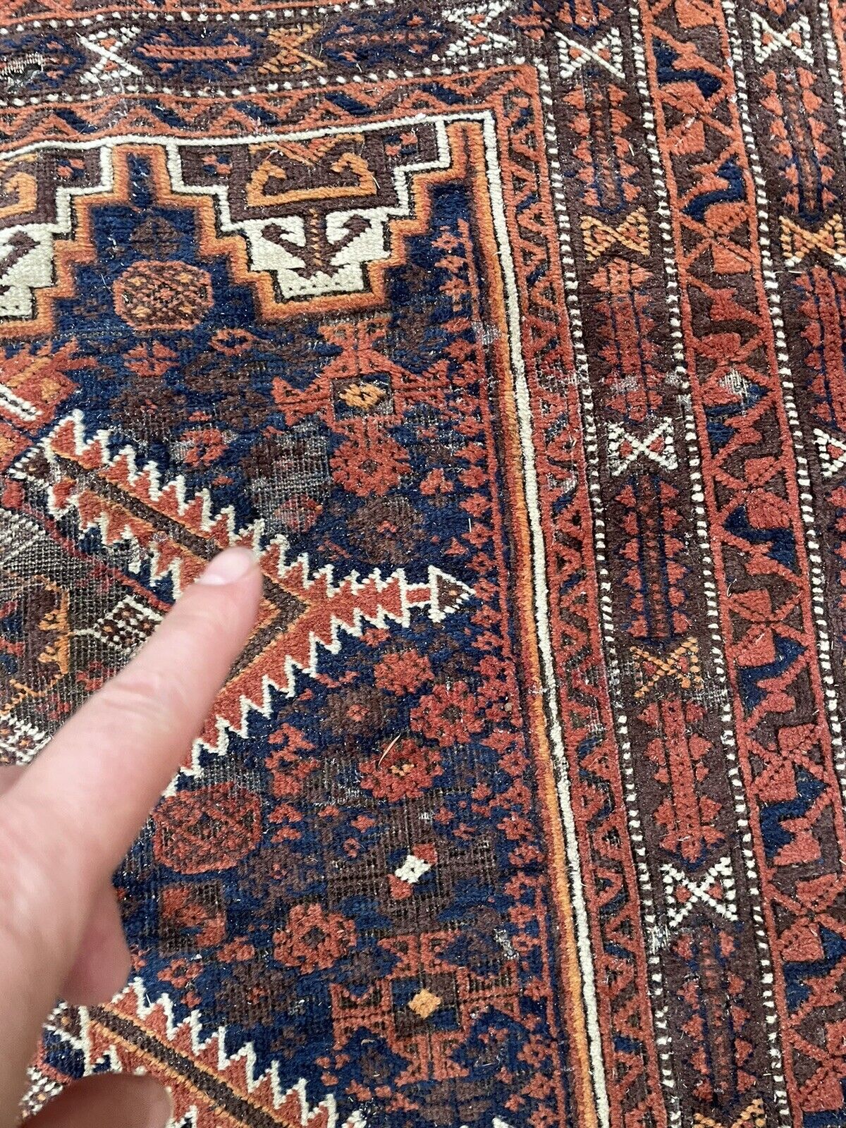 Vintage 1900s Belouch Tribal Rug - 42”x78”