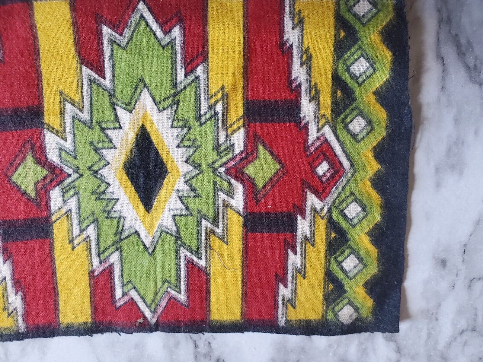Antique 1900s Tobacco Felt Mini Rug 9"x6