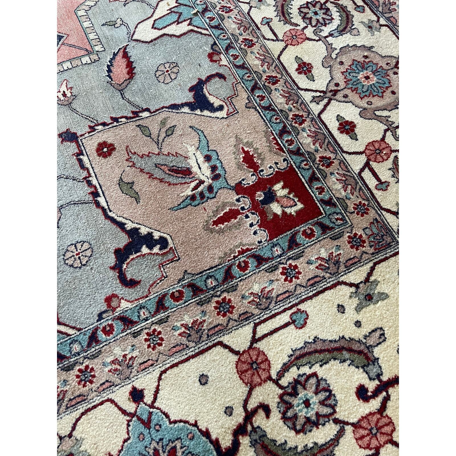 Early 1900s Hand Knotted Wool Rug, 12'9" x 9'1