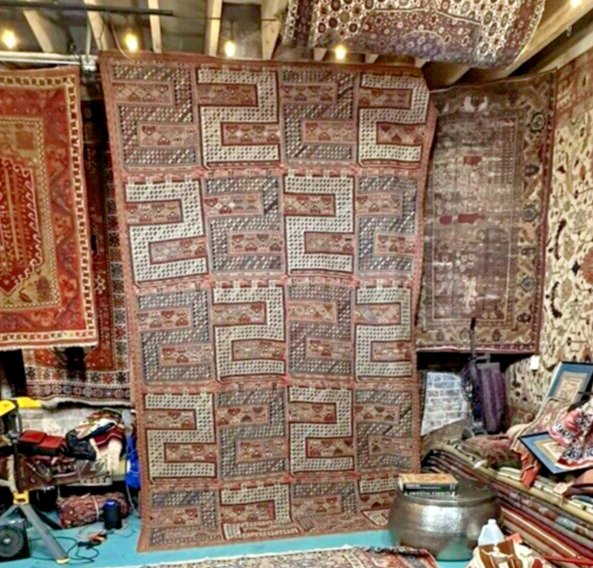 19th Century Caucasian Silleh Soumac Rug - Rare Dragon