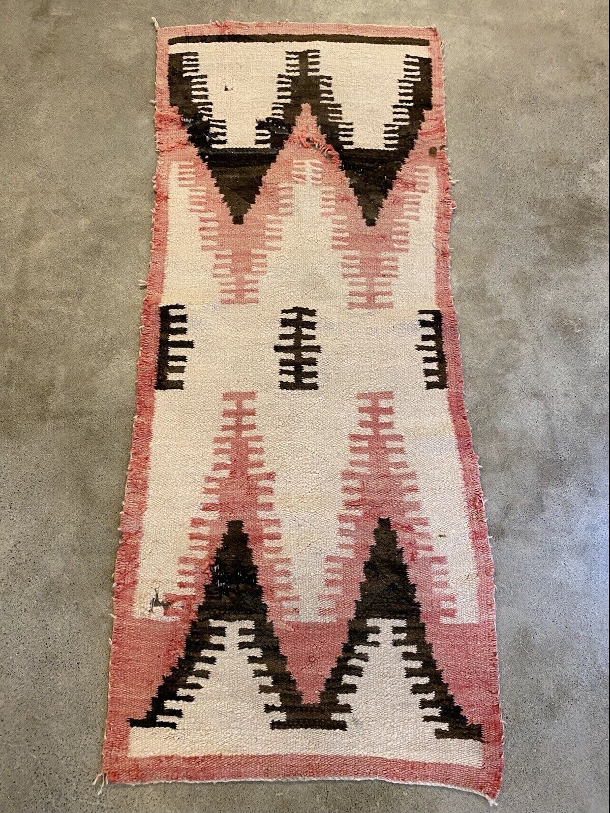 Navajo Area Rug 1800s-1900s 56"x23" Weaving