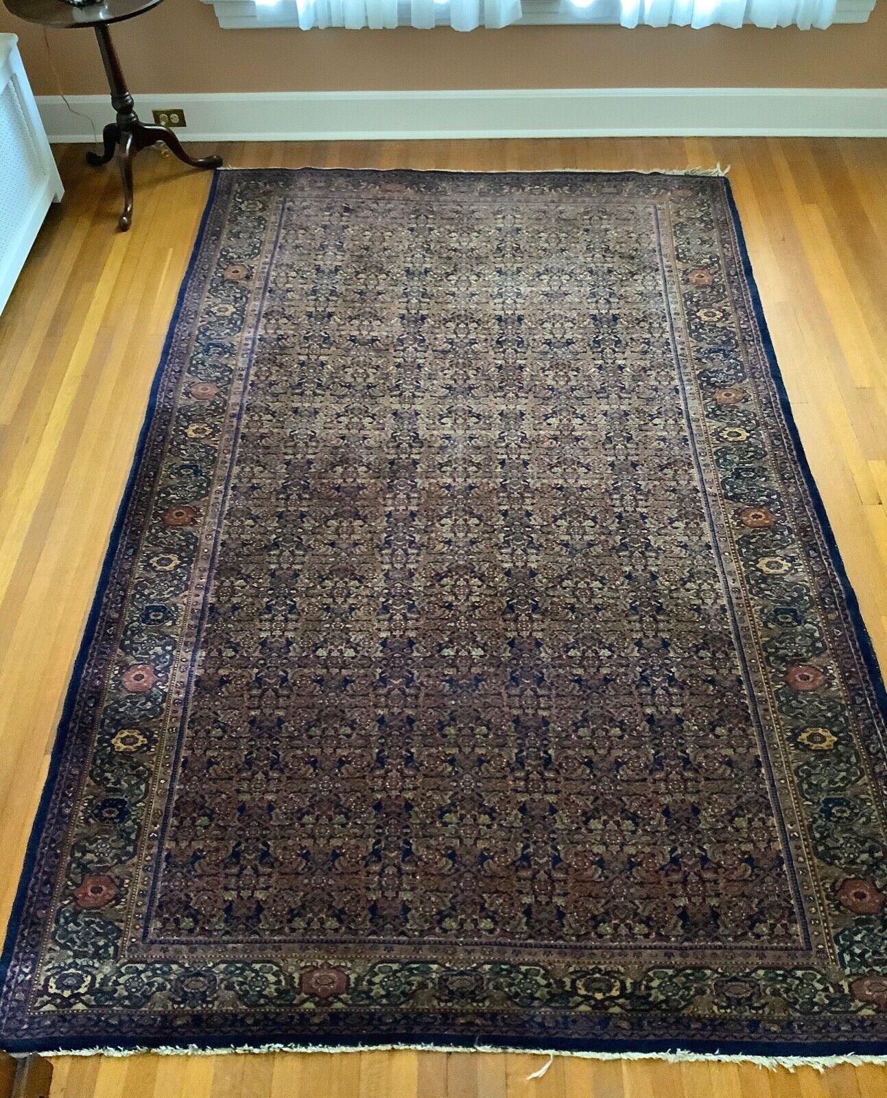 Antique Feraghan Wool Oriental Carpet, 6 x 9.3 ft