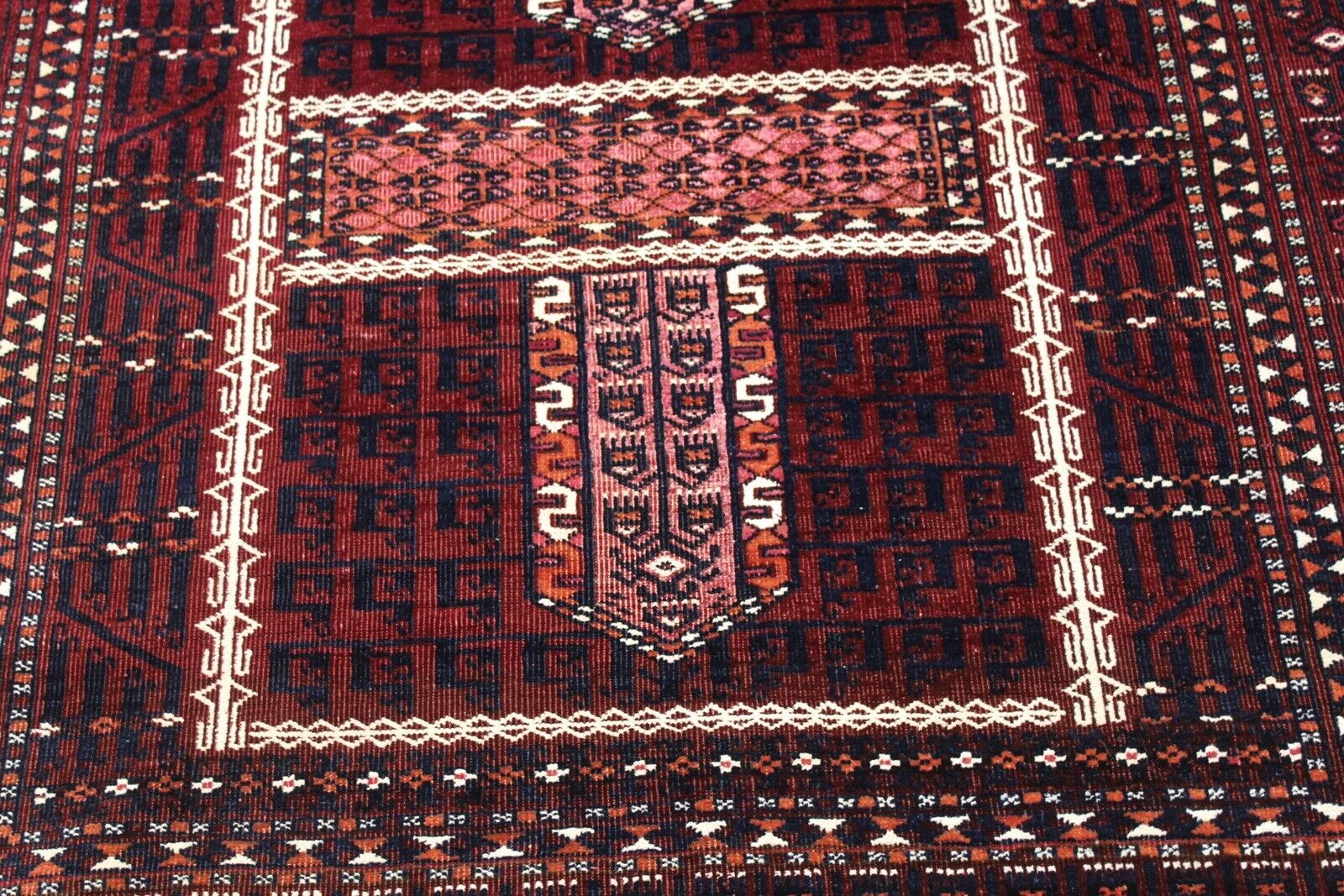 Antique Tekke Turkmen Tribal Rug 5x6 FT