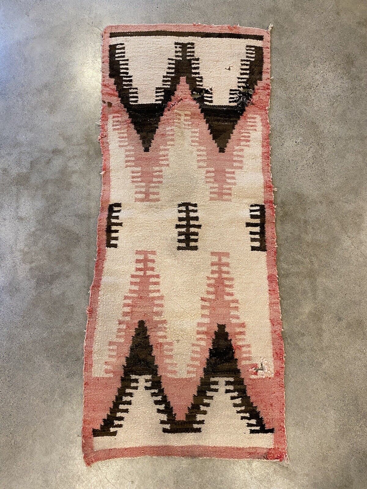 Navajo Area Rug 1800s-1900s 56"x23" Weaving