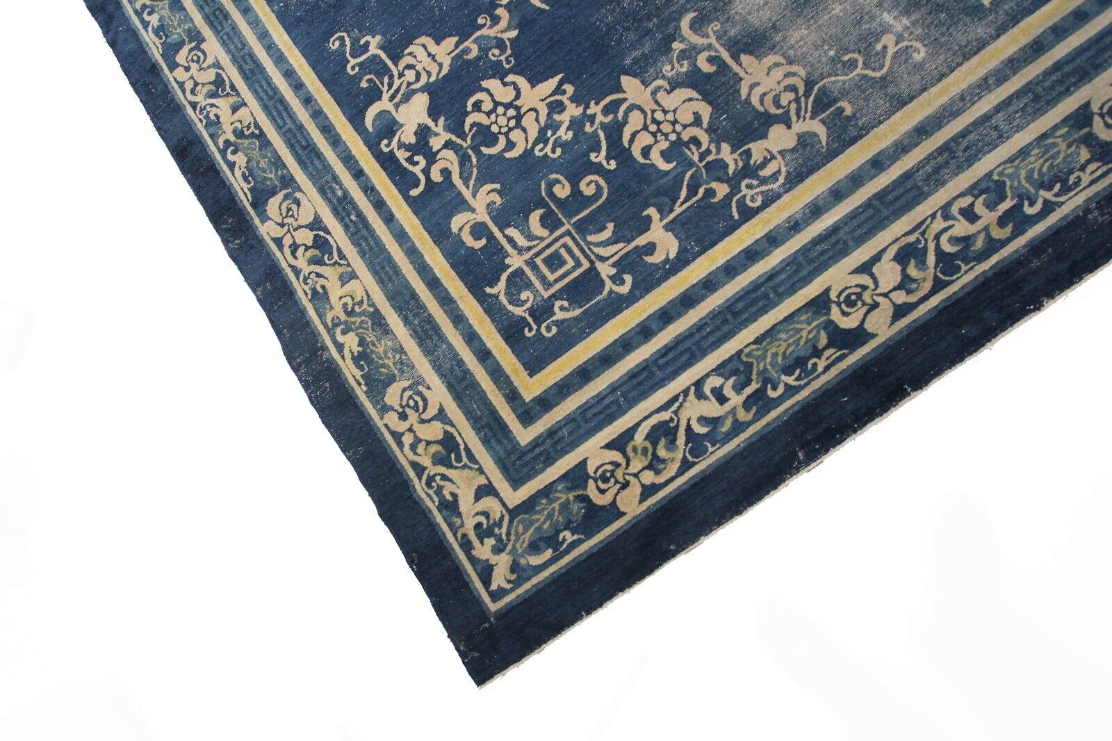 Antique Mid-1800s Large Chinese Palace Rug 13x18